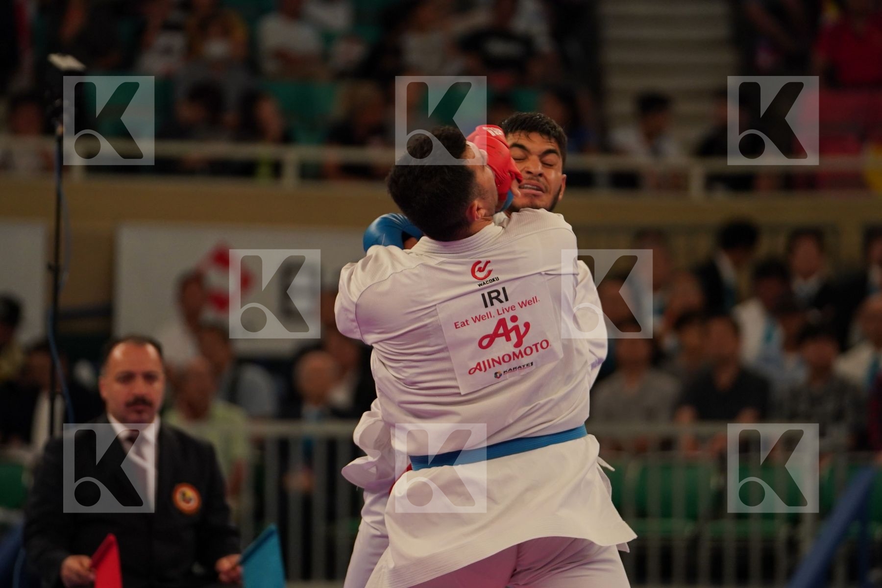FILALI MEHDI (FRANCE) vs GANJZADEH SAJAD (IRAN) in Senior Kumite 84+ Kg - Bronze bout