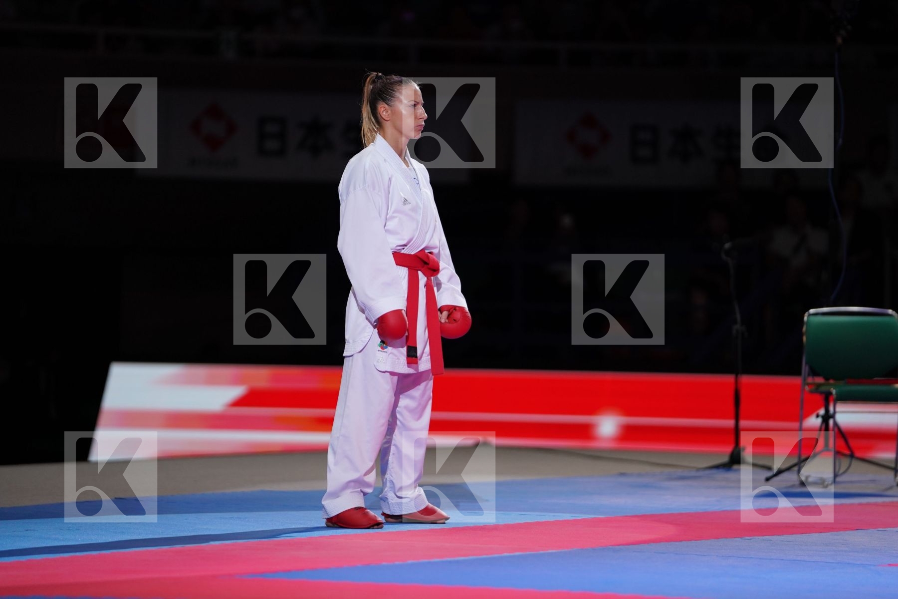 RECCHIA ALEXANDRA (FRANCE) vs BAHMANYAR SARA (IRAN) in Senior Kumite -50 Kg - Gold bout