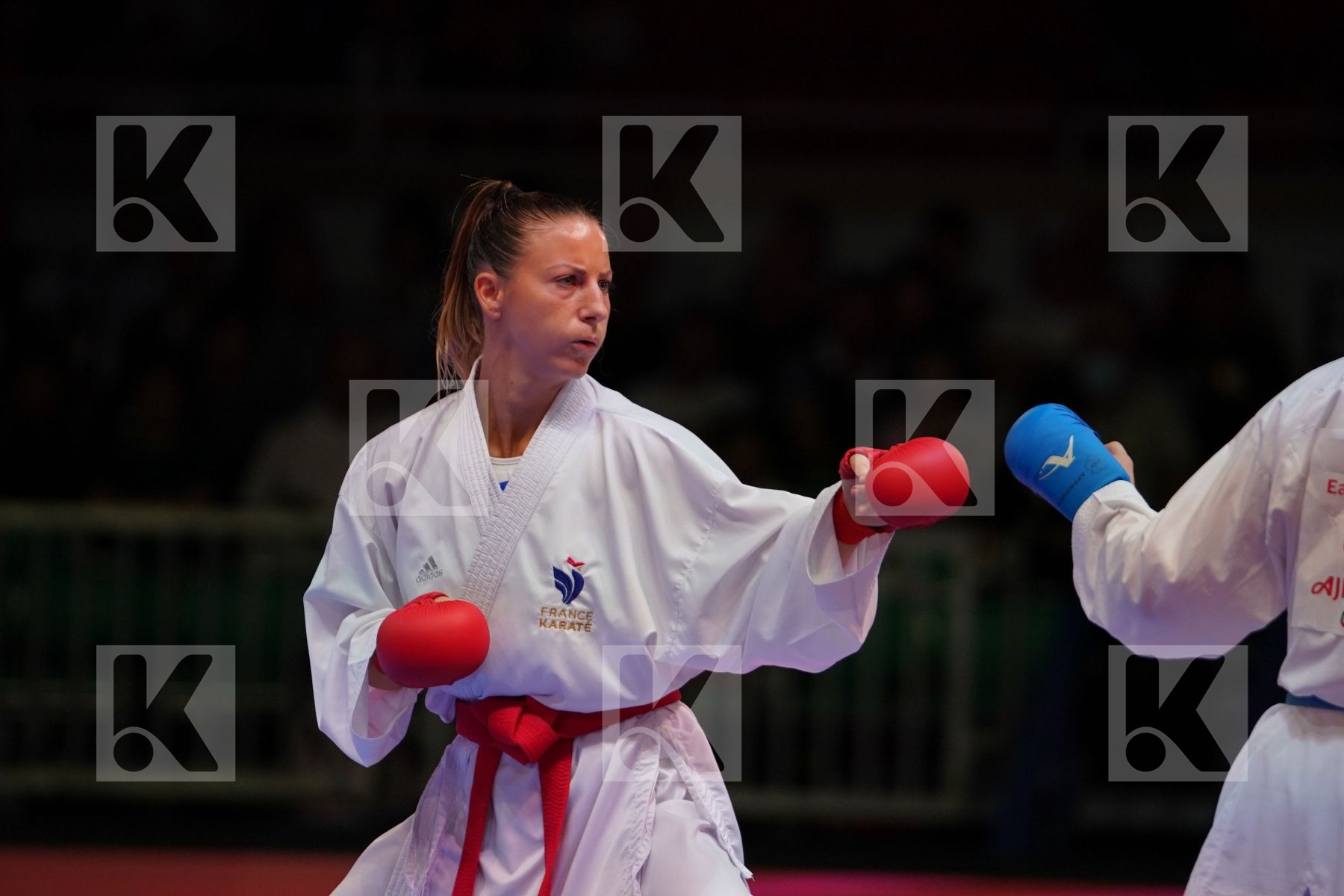 RECCHIA ALEXANDRA (FRANCE) vs BAHMANYAR SARA (IRAN) in Senior Kumite -50 Kg - Gold bout