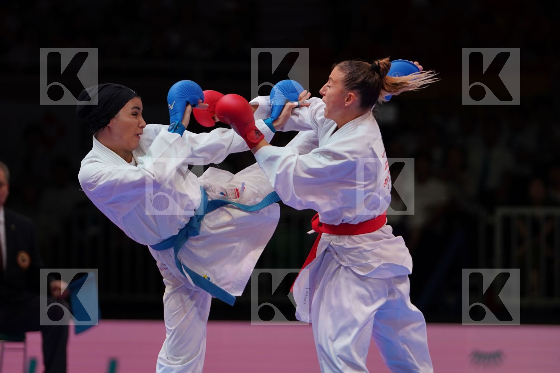 RECCHIA ALEXANDRA (FRANCE) vs BAHMANYAR SARA (IRAN) in Senior Kumite -50 Kg - Gold bout