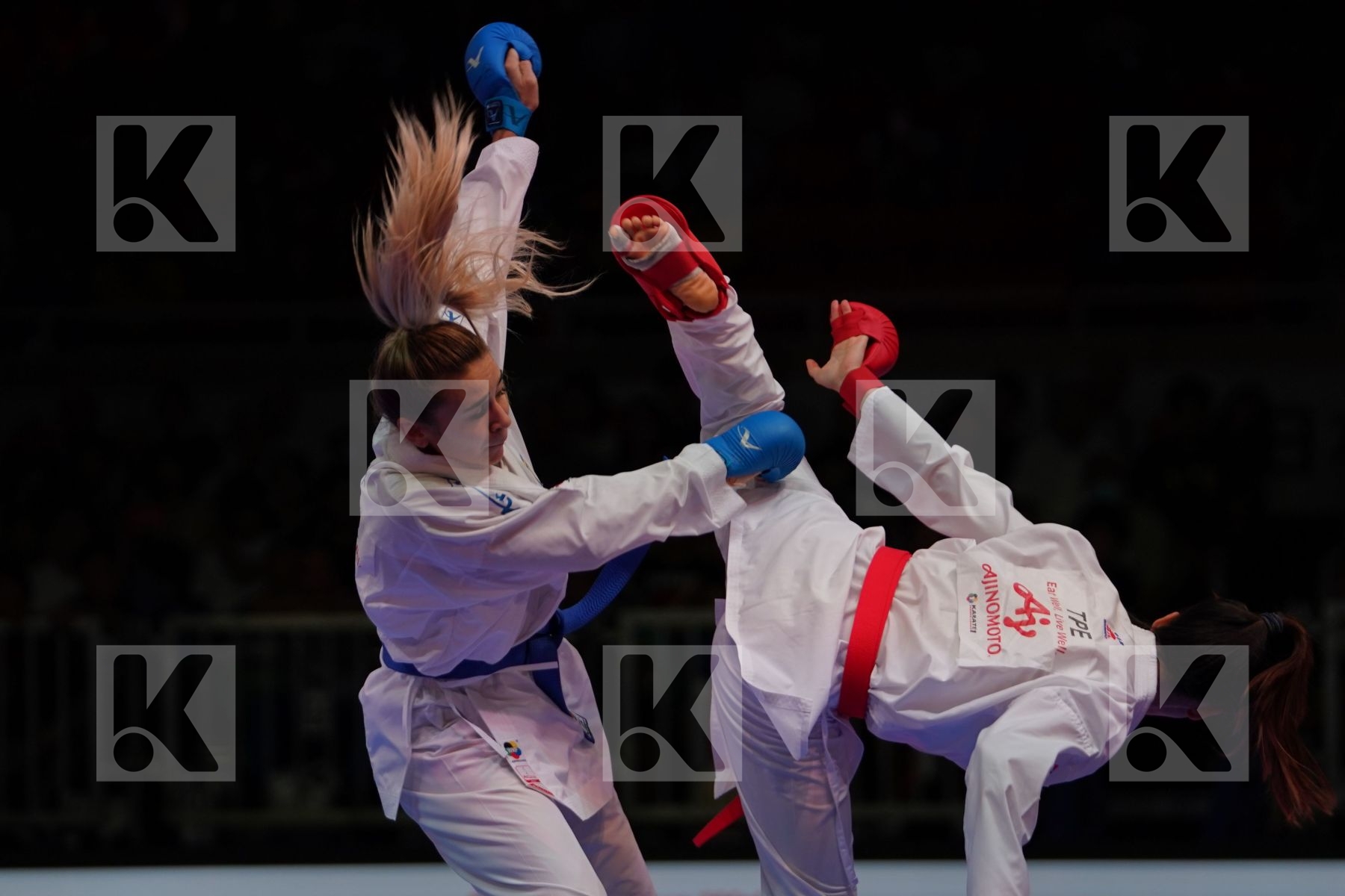 WEN TZU-YUN (CHINESE TAIPEI) vs TERLIUGA ANZHELIKA (UKRAINE) in Senior Kumite -55 Kg - Gold bout