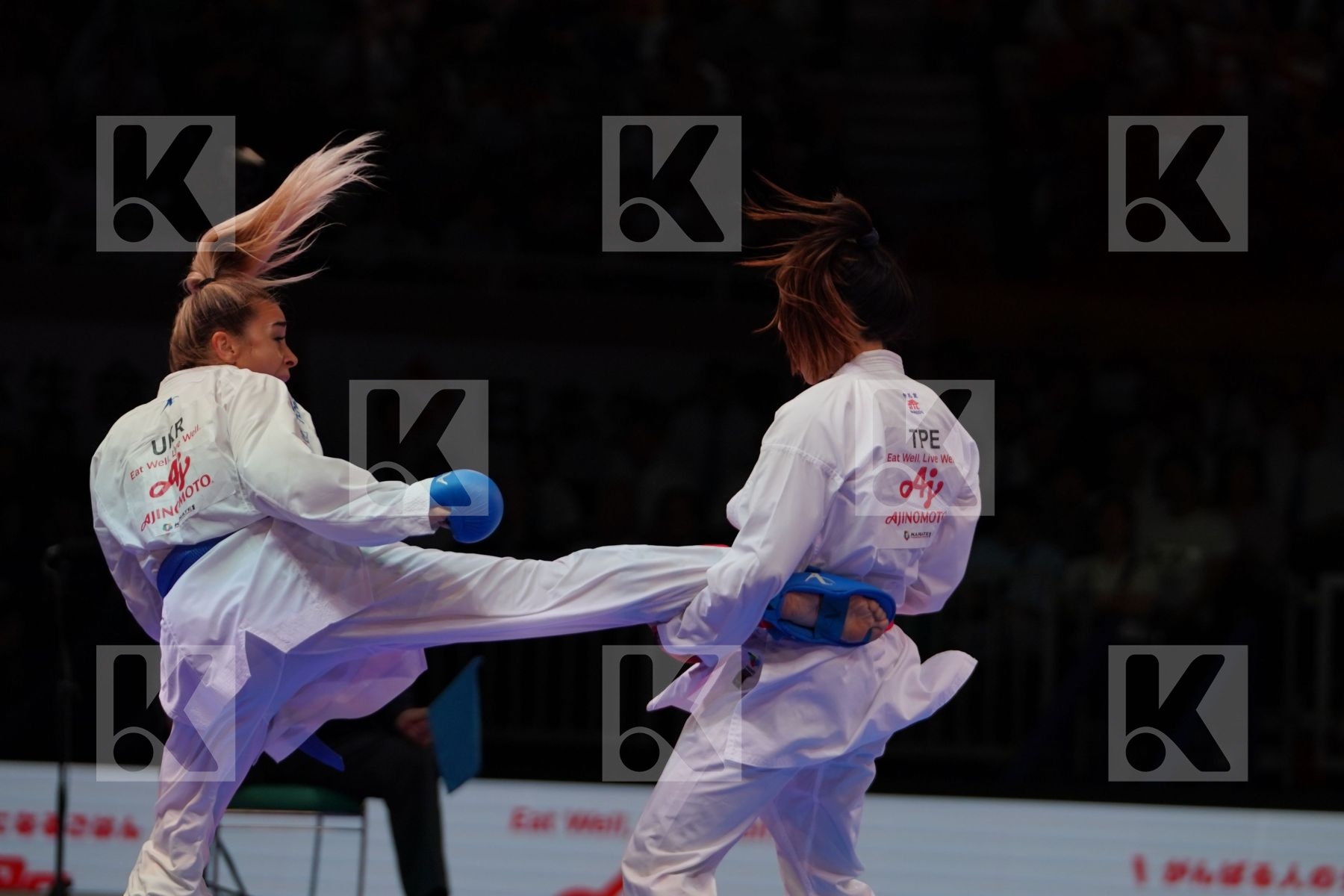 WEN TZU-YUN (CHINESE TAIPEI) vs TERLIUGA ANZHELIKA (UKRAINE) in Senior Kumite -55 Kg - Gold bout