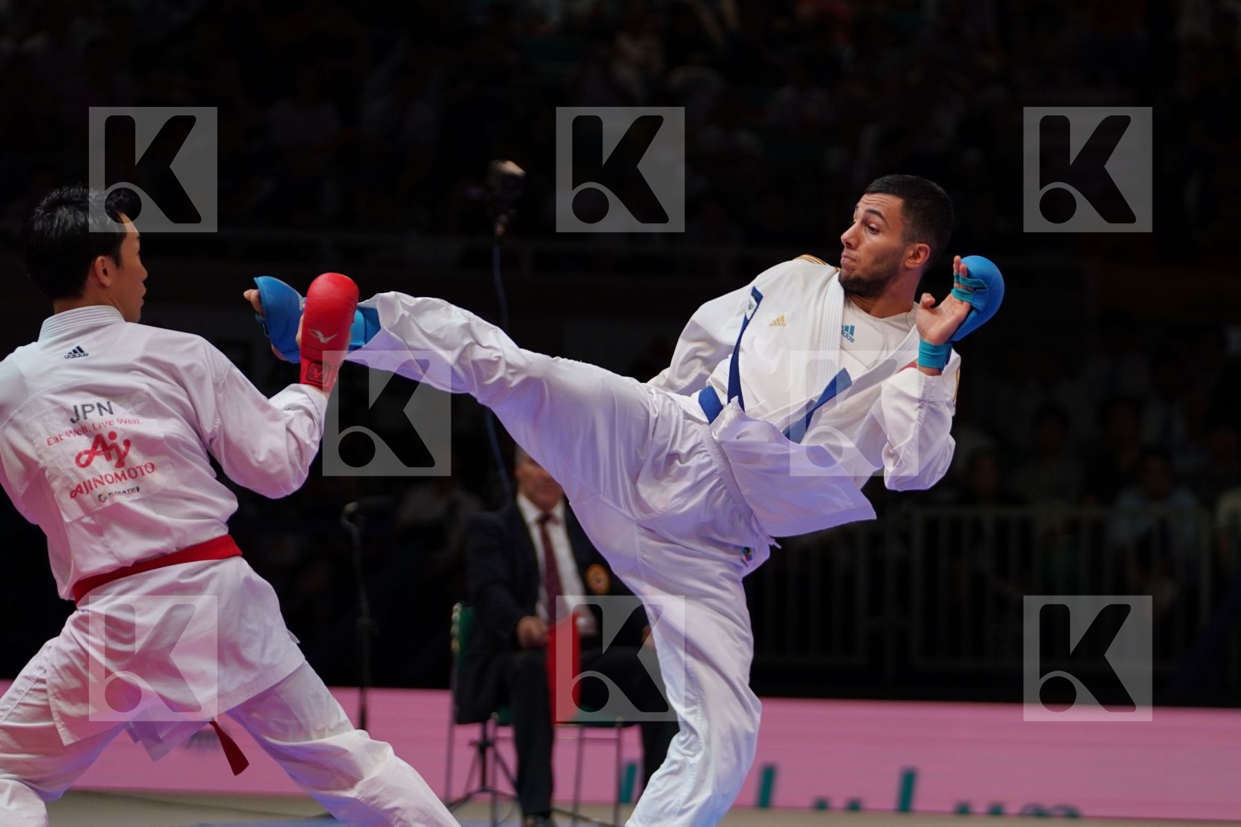 GOMYO HIROTO (JAPAN) vs UYGUR BURAK (TURKEY) in Senior Kumite -67 Kg - Gold bout