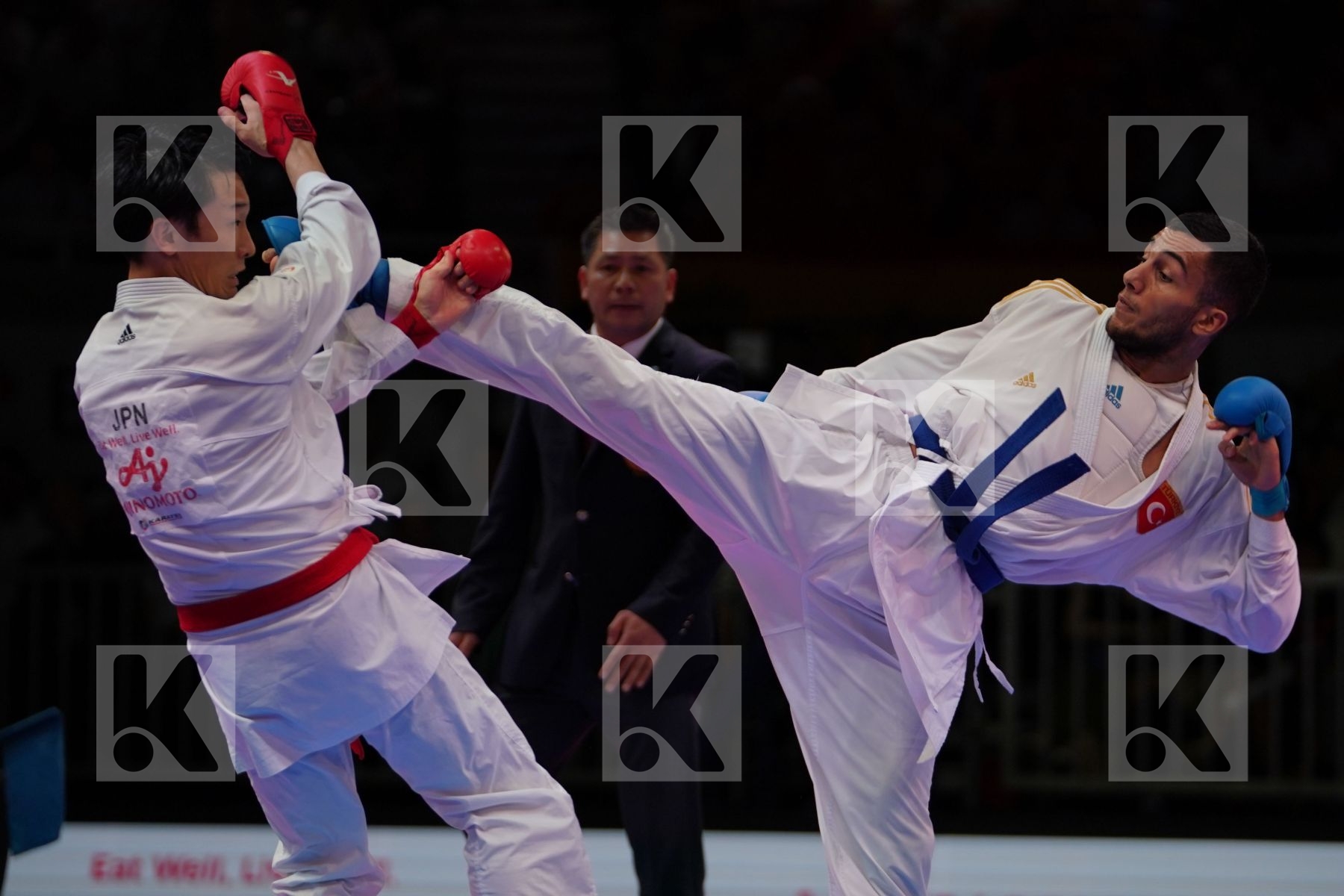 GOMYO HIROTO (JAPAN) vs UYGUR BURAK (TURKEY) in Senior Kumite -67 Kg - Gold bout