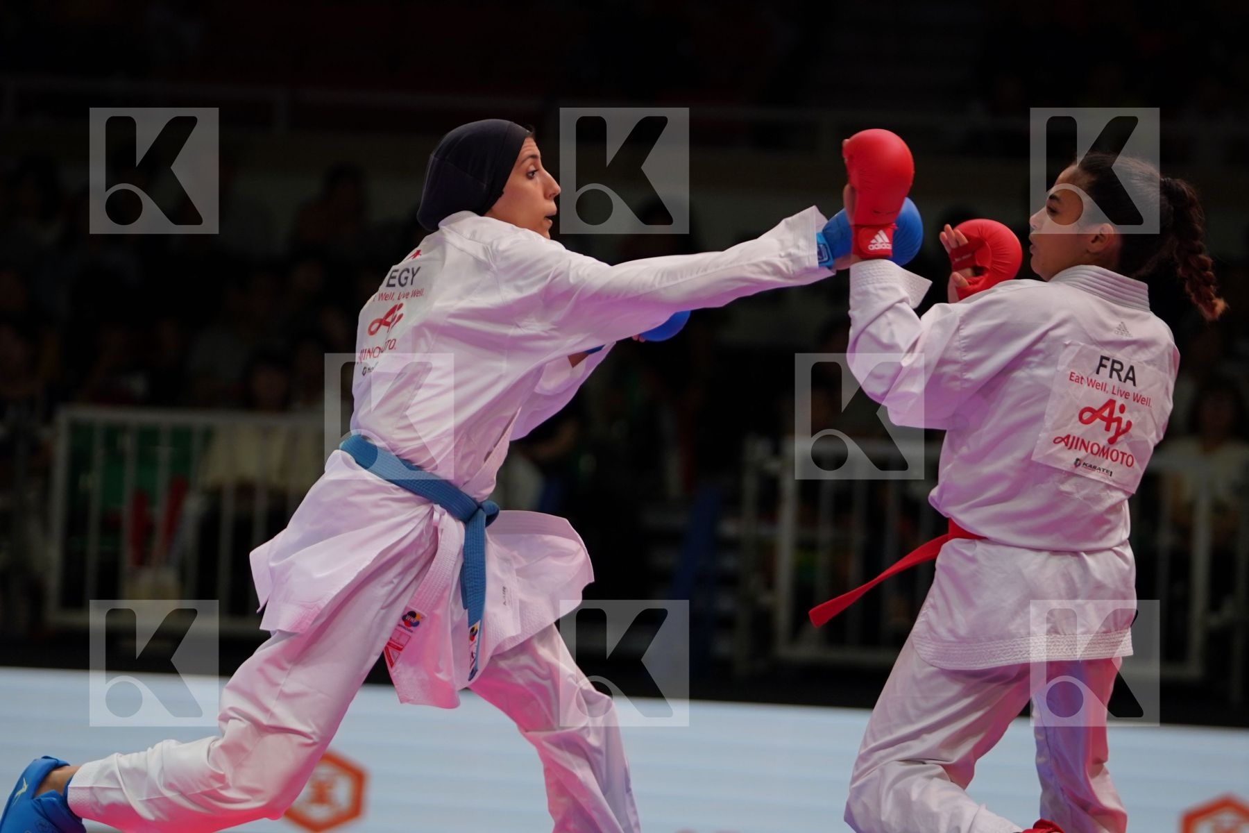HEURTAULT LEILA (FRANCE) vs LOTFY GIANA (EGYPT) in Senior Kumite -61 Kg - Gold bout