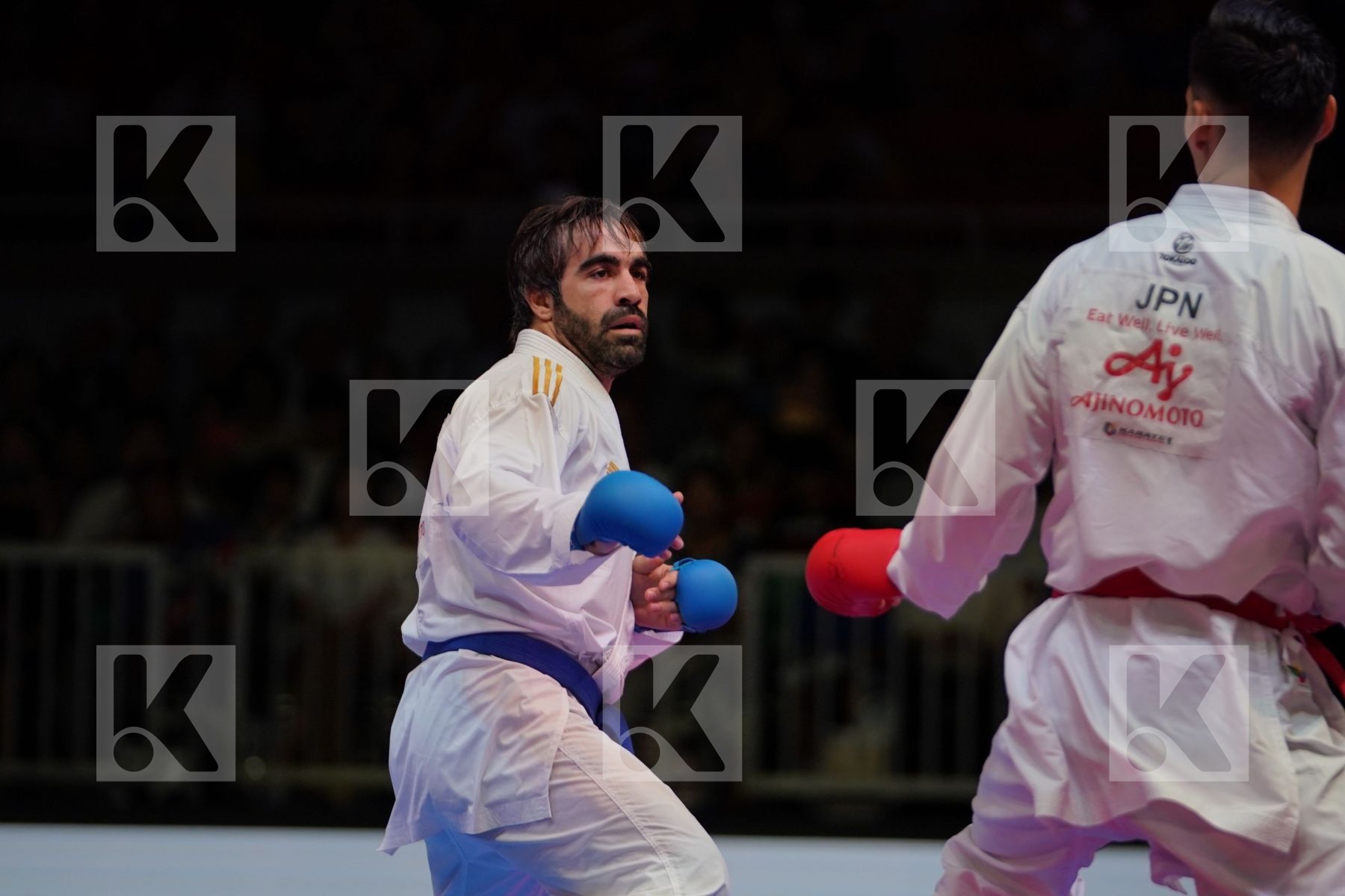 NISHIMURA KEN (JAPAN) VS AGHAYEV RAFAEL (AZERBAIJAN) in Senior Kumite -75 Kg - Gold bout