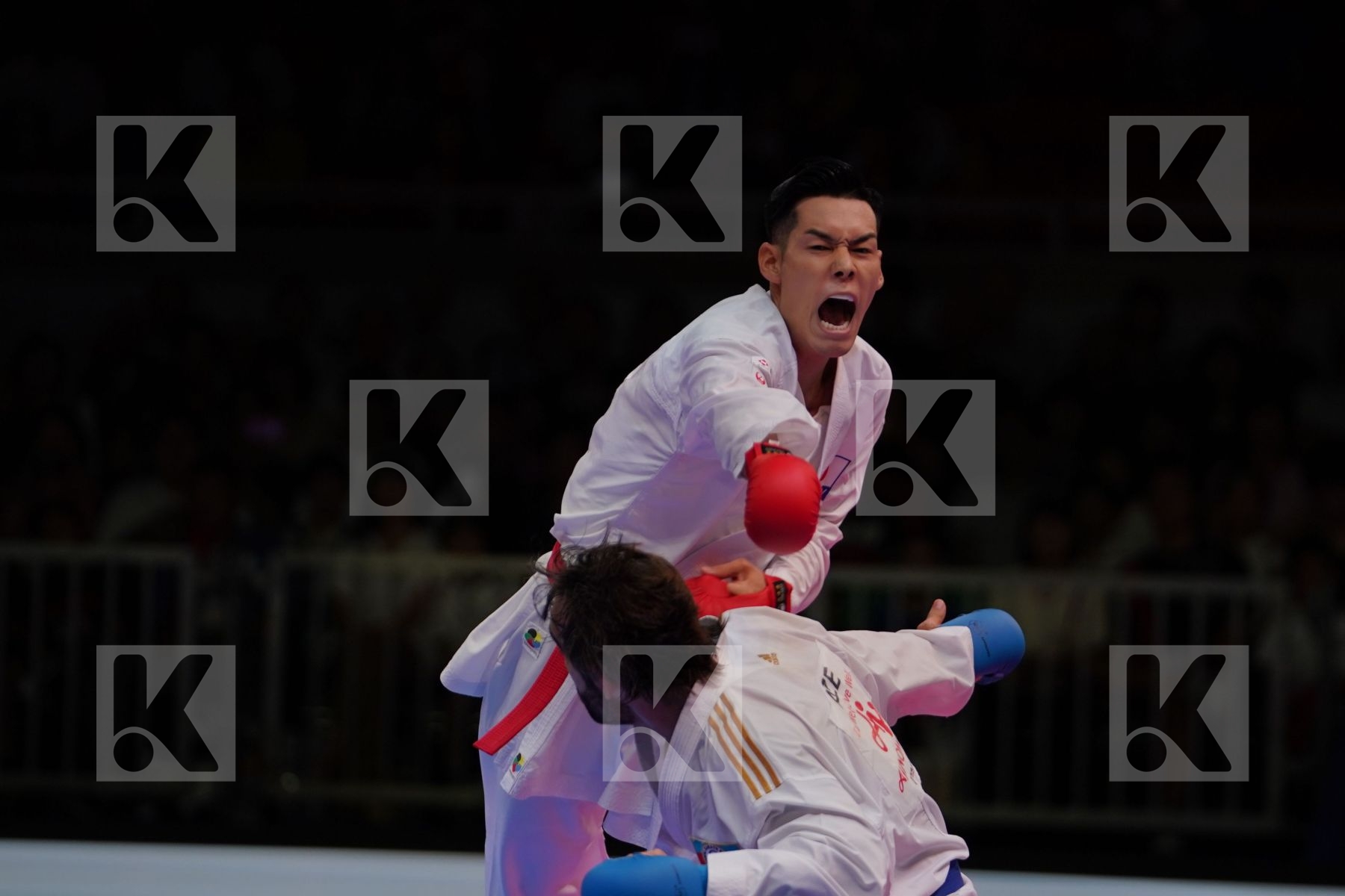 NISHIMURA KEN (JAPAN) VS AGHAYEV RAFAEL (AZERBAIJAN) in Senior Kumite -75 Kg - Gold bout