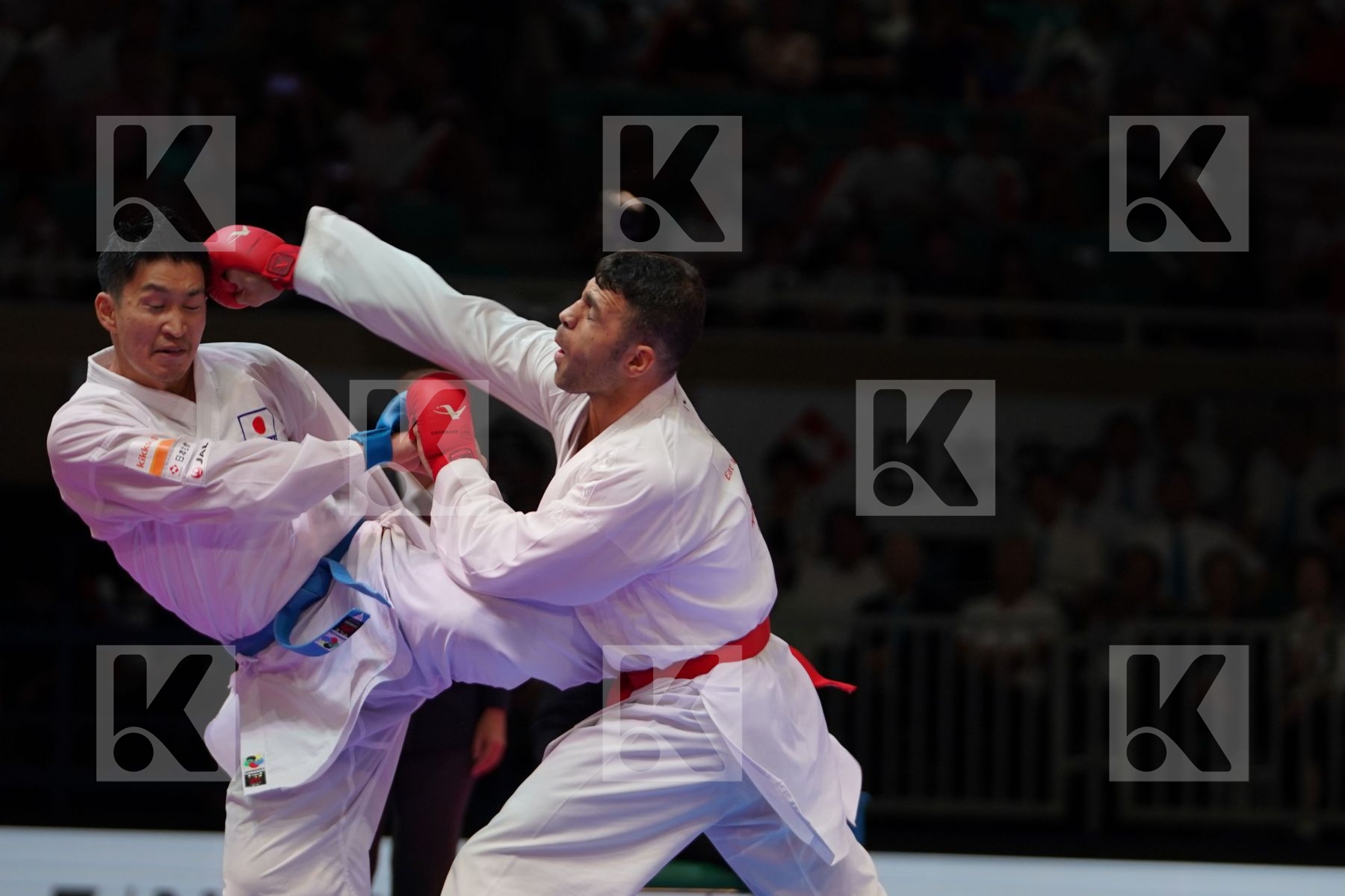 POORSHAB ZABIHOLLAH (IRAN) vs ARAGA RYUTARO (JAPAN) in Senior Kumite -84 Kg - Gold bout