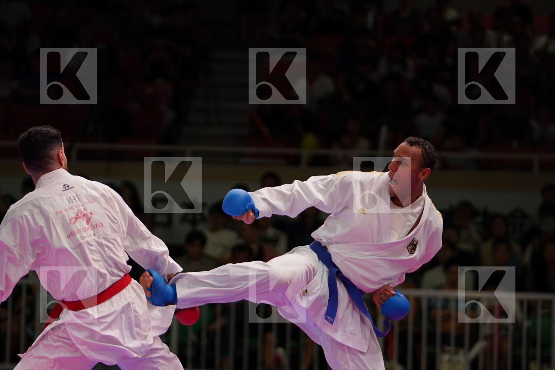 ABAZARI SALEH (IRAN) vs HORNE JONATHAN (GERMANY) in Senior Kumite 84+ Kg - Gold bout