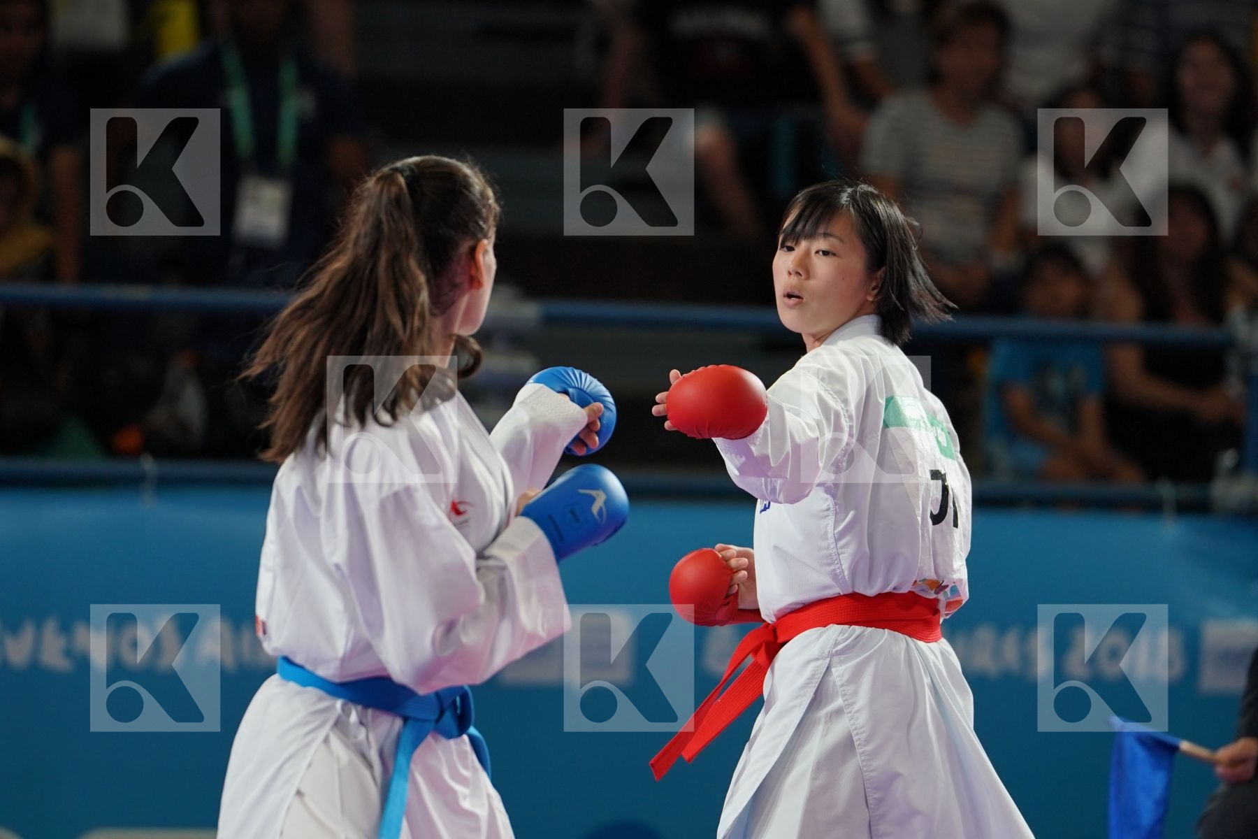 RINKA TAHATA (JAPAN) vs DILDORA ALIKULOV (UZBEKISTAN) in Junior Kumite Female -53Kg - Semifinal