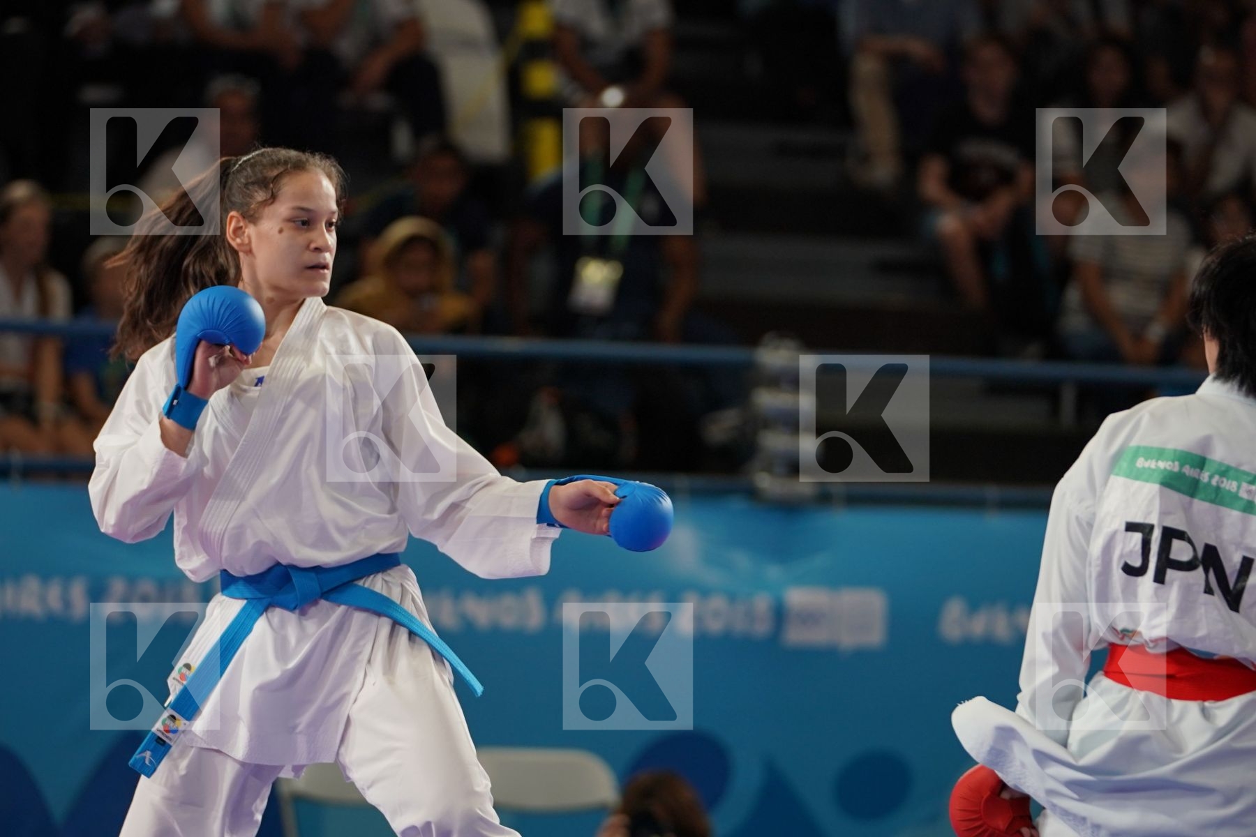 RINKA TAHATA (JAPAN) vs DILDORA ALIKULOV (UZBEKISTAN) in Junior Kumite Female -53Kg - Semifinal