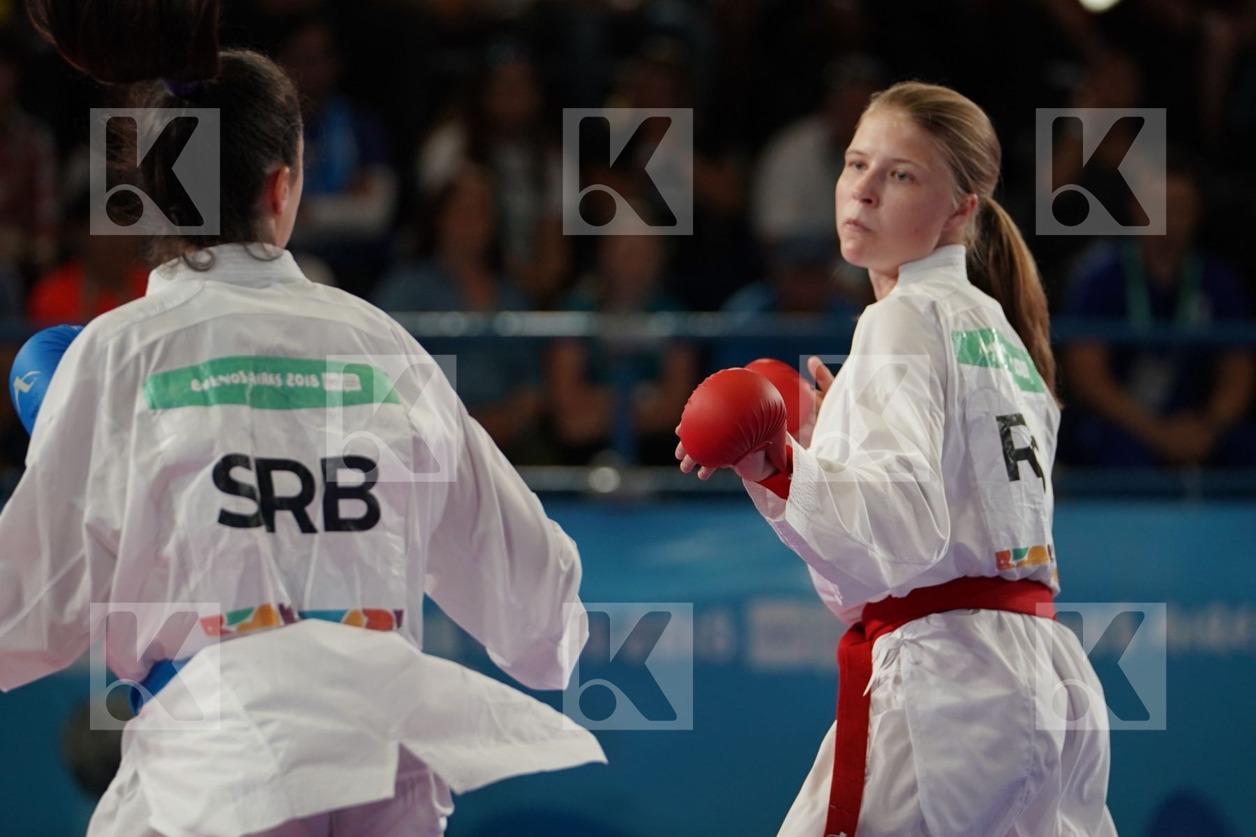 ANNA CHERNYSHEVA (RUSSIA) vs IVANA PEROVIC (SERBIA) in Junior Kumite Female - 59 Kg - Semifinal