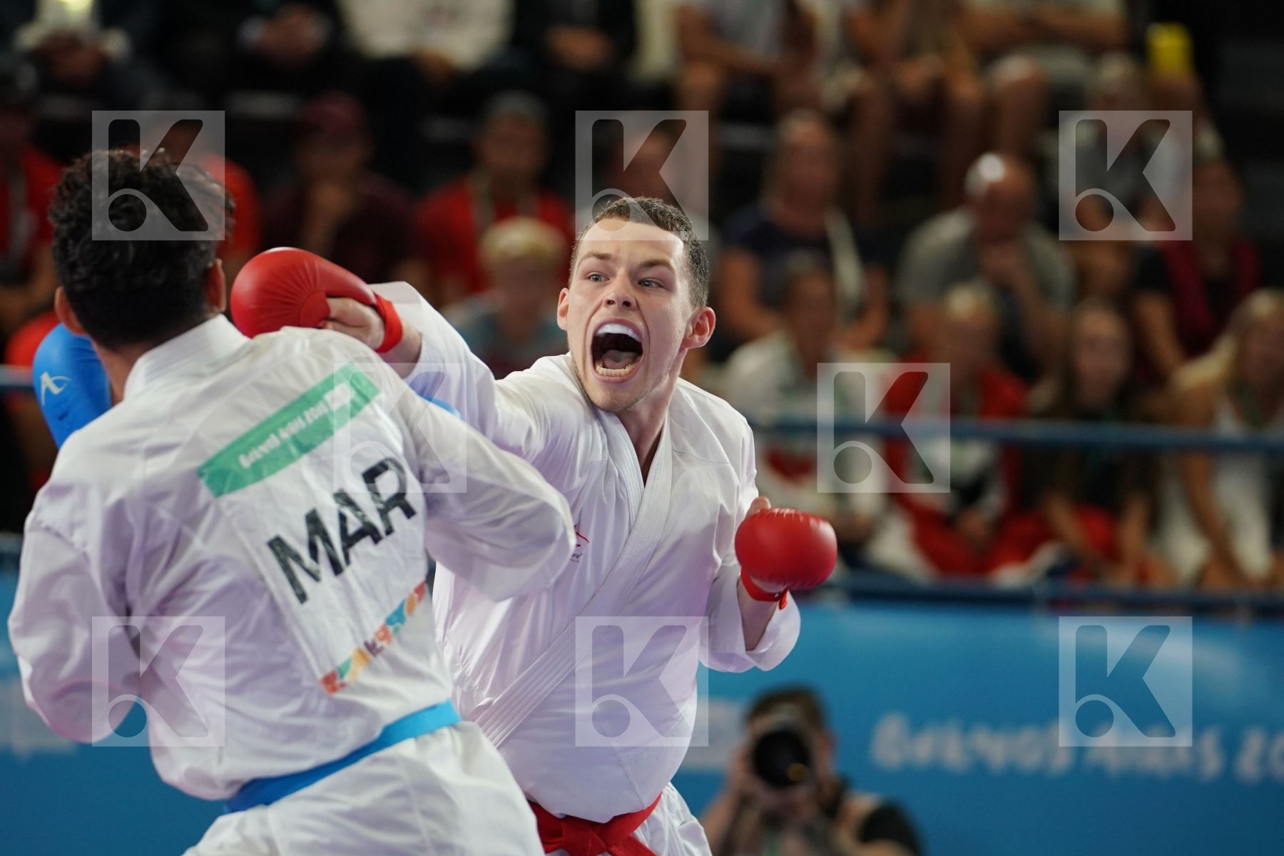 SEAN MC CARTHY CREAN (IRELAND) vs NABIL ECH-CHAABI (MOROCCO) in Junior Kumite Male 68 + Kg - Semifinal