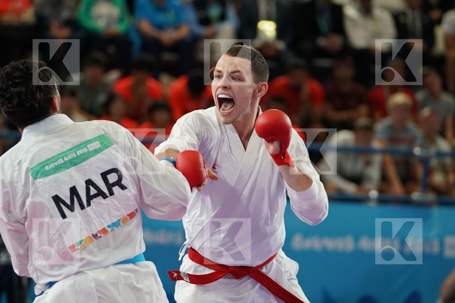SEAN MC CARTHY CREAN (IRELAND) vs NABIL ECH-CHAABI (MOROCCO) in Junior Kumite Male 68 + Kg - Semifinal