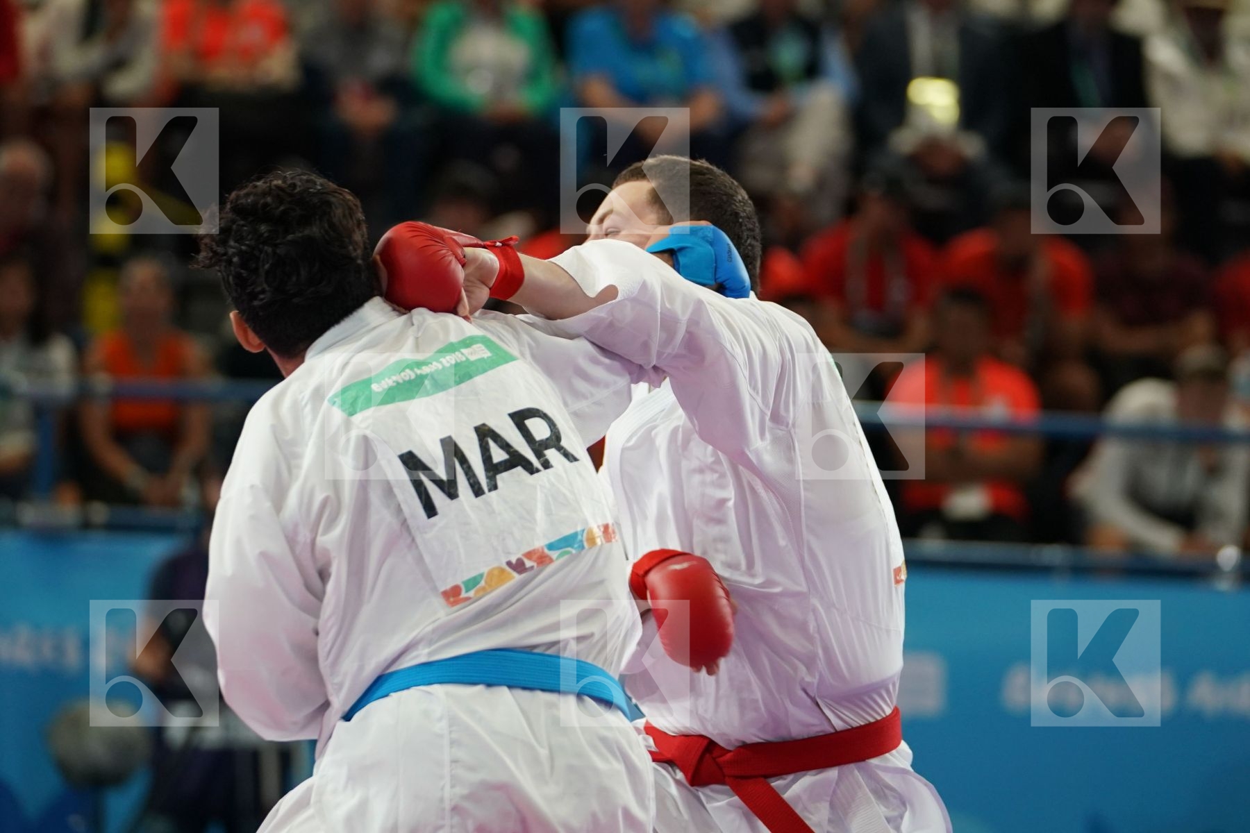 SEAN MC CARTHY CREAN (IRELAND) vs NABIL ECH-CHAABI (MOROCCO) in Junior Kumite Male 68 + Kg - Semifinal