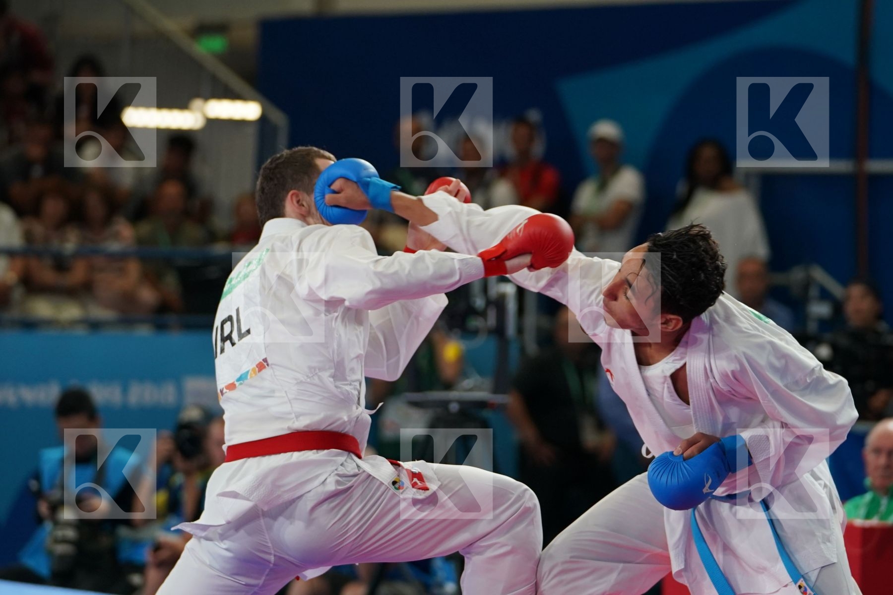 SEAN MC CARTHY CREAN (IRELAND) vs NABIL ECH-CHAABI (MOROCCO) in Junior Kumite Male 68 + Kg - Semifinal