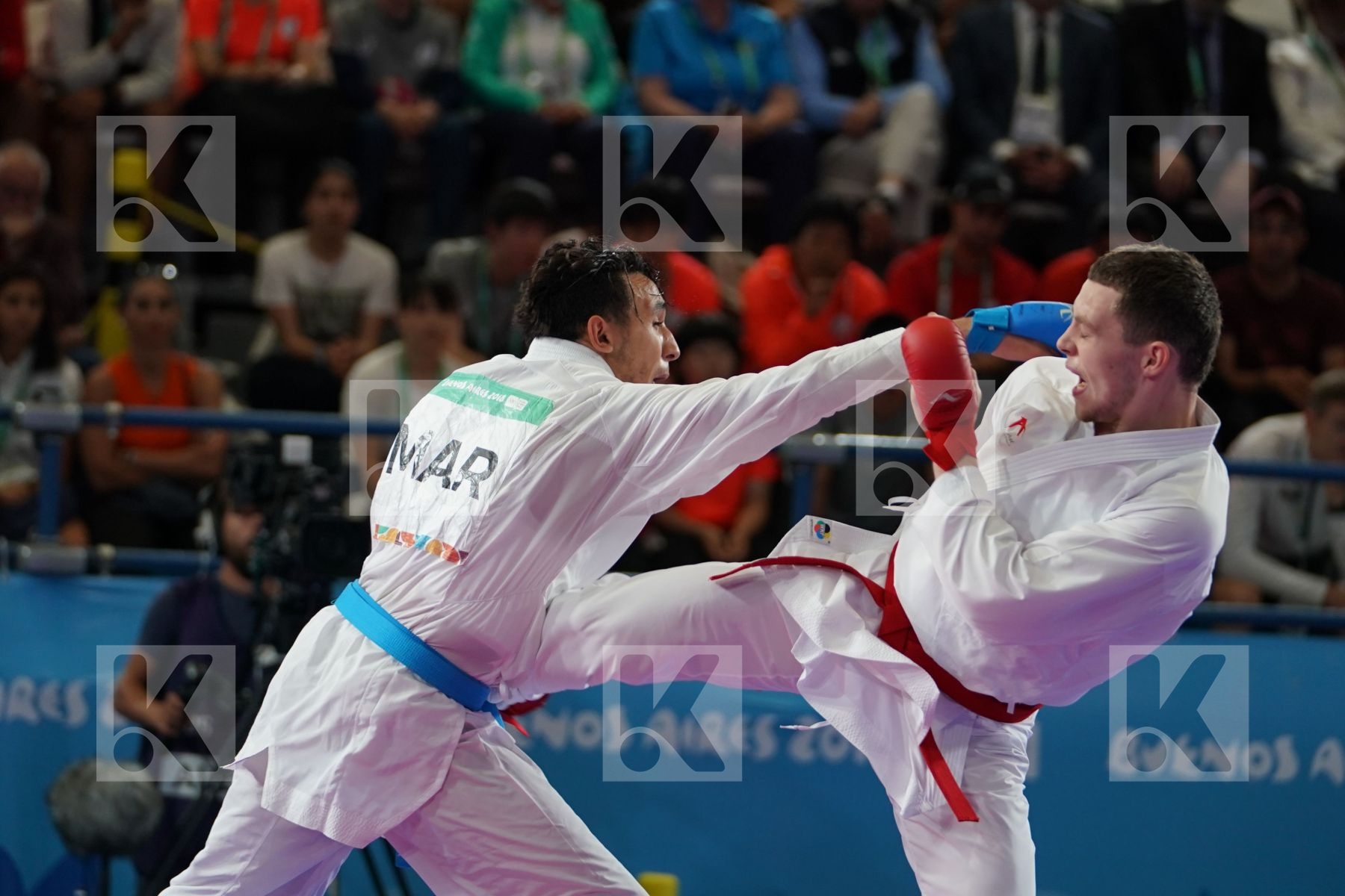 SEAN MC CARTHY CREAN (IRELAND) vs NABIL ECH-CHAABI (MOROCCO) in Junior Kumite Male 68 + Kg - Semifinal