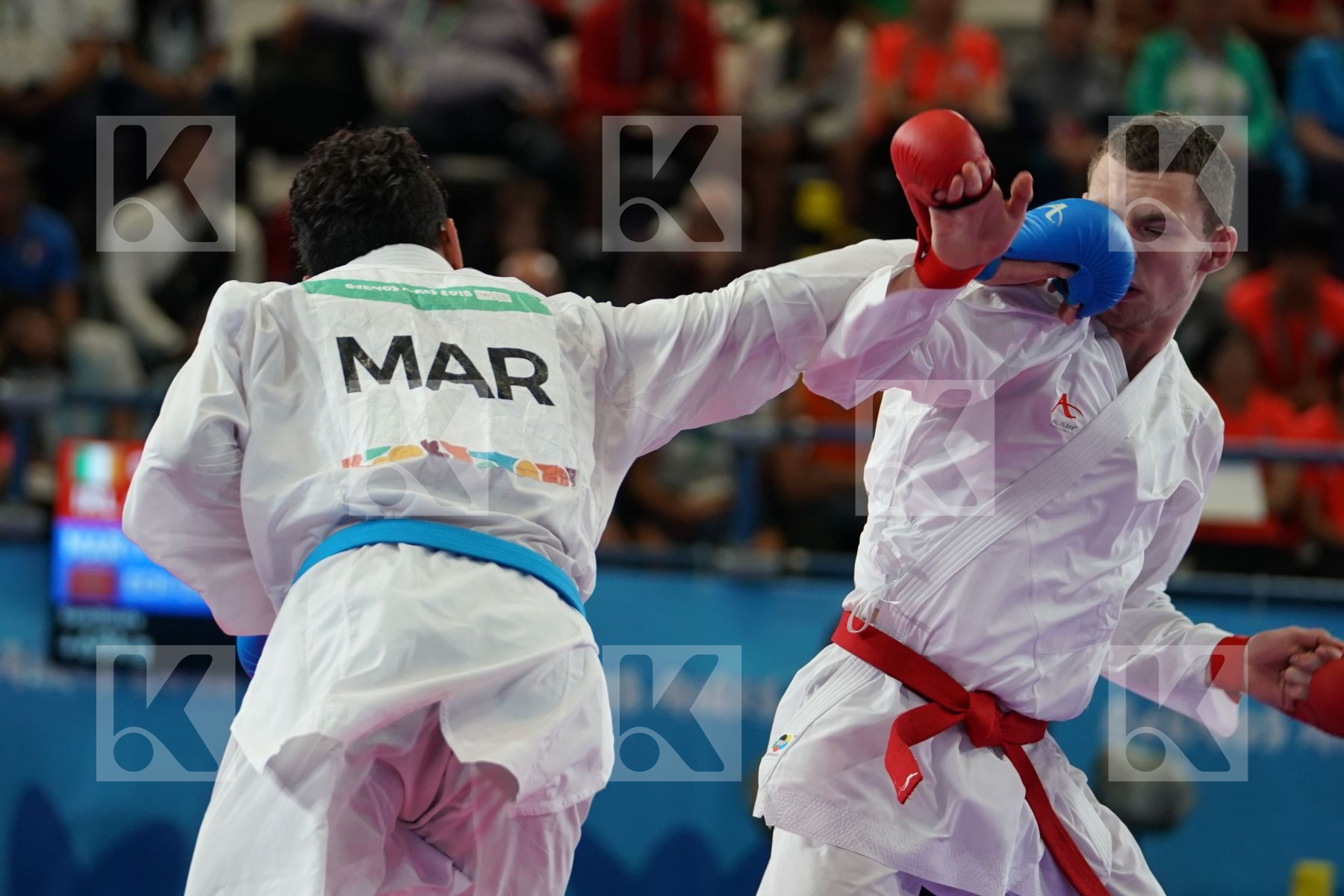 SEAN MC CARTHY CREAN (IRELAND) vs NABIL ECH-CHAABI (MOROCCO) in Junior Kumite Male 68 + Kg - Semifinal