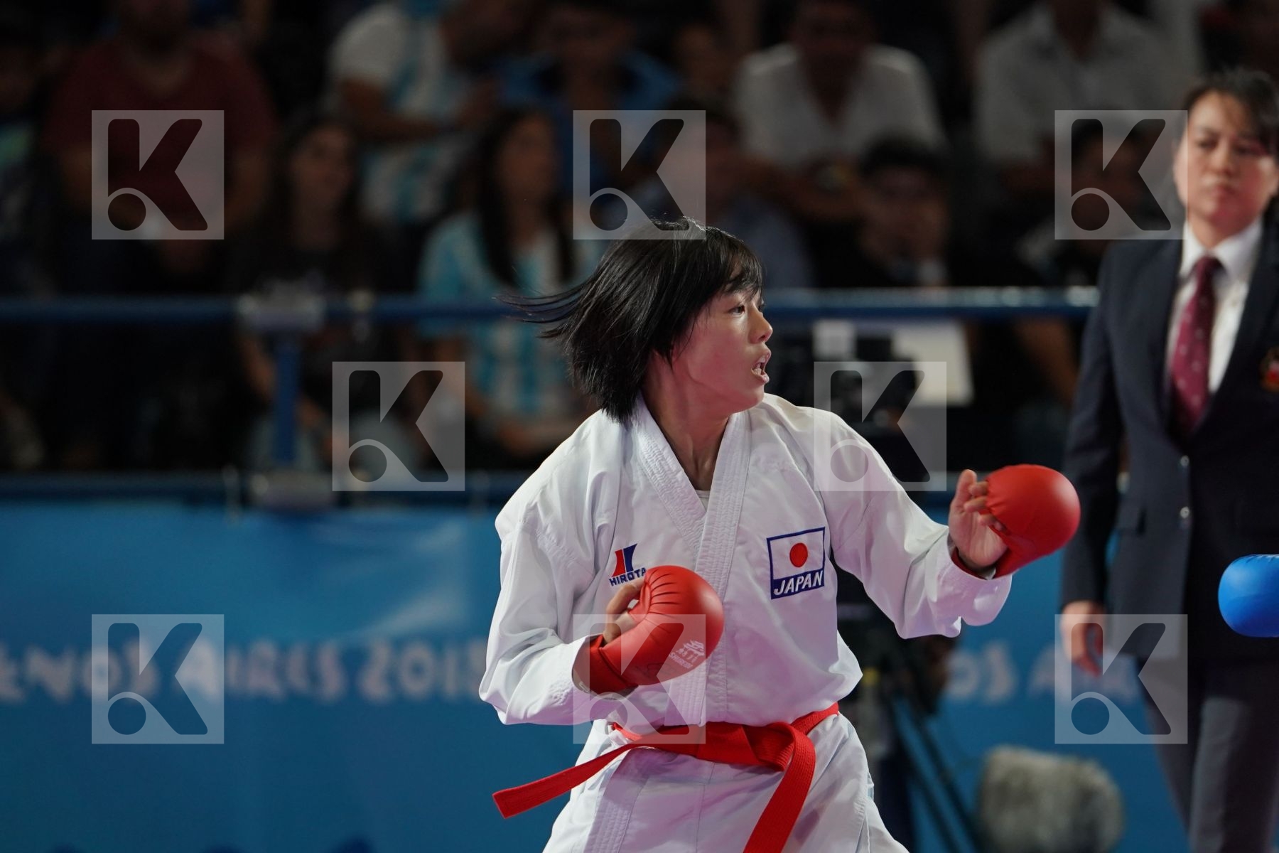 RINKA TAHATA (JAPAN) Vs AIKA OKAZAKI (THAILAND) in Junior Kumite Female -53Kg - Semifinal