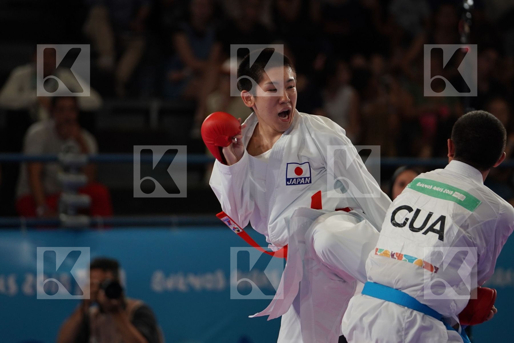 MASAKI YAMAOKA (JAPAN) Vs PEDRO PABLO DE LA ROCA (GUATEMALA) in Junior Kumite Male Ð 61 Kg - Semifinal