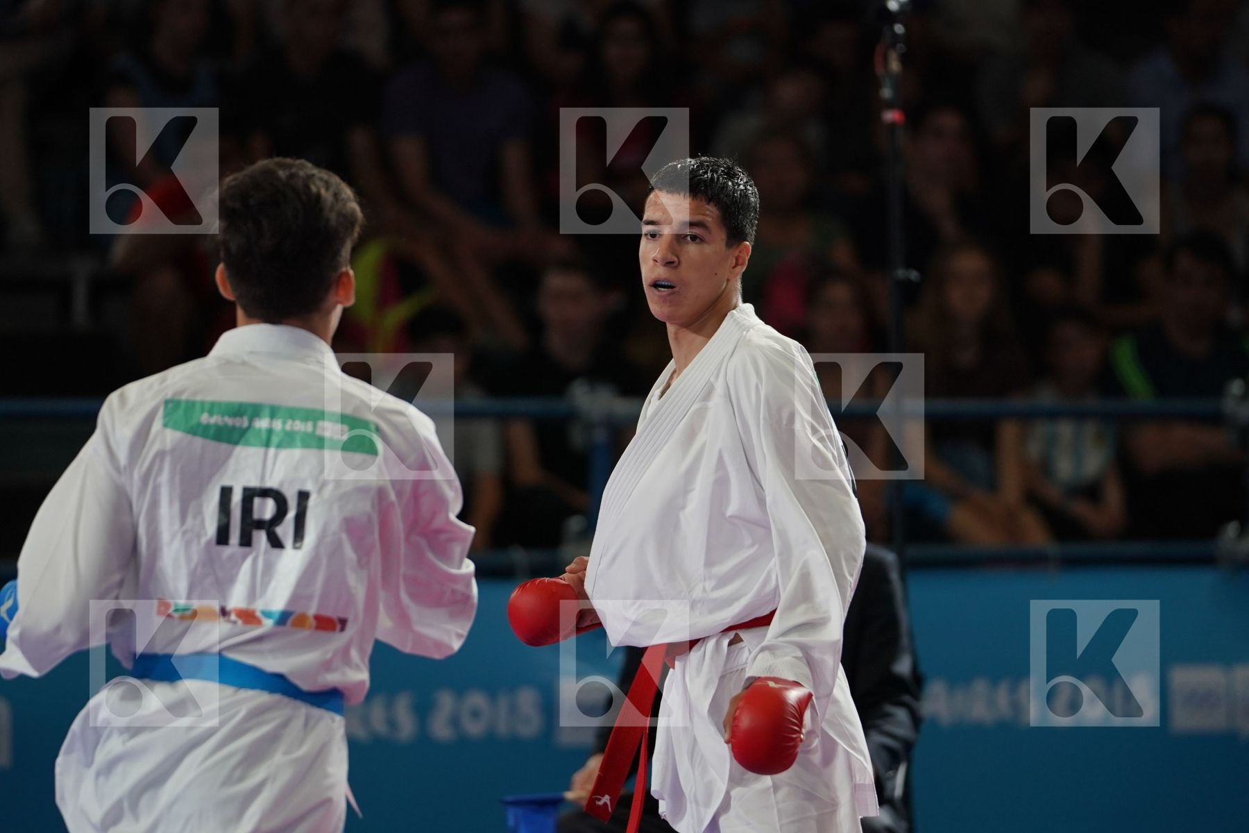 OUSSAMA EDARI (MOROCCO) Vs ALIREZA FARAJIKOUHIKHEILI (IRAN) in Junior Kumite Male Ð 61 Kg - Semifinal