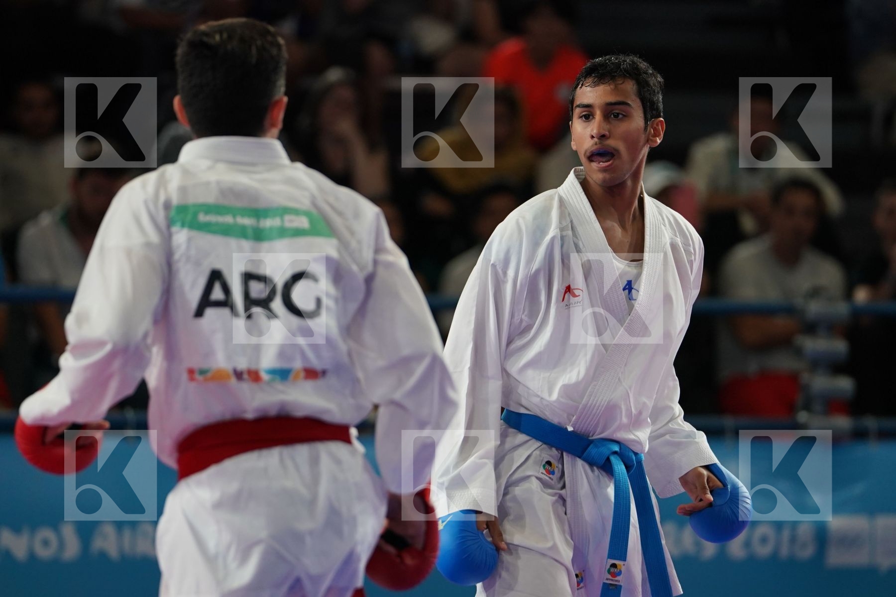 RODRIGO TELLO (ARGENTINA) Vs MOHAMMED ALASSIRI (SAUDI ARABIA) in Junior Kumite Male Ð 61 Kg - Semifinal