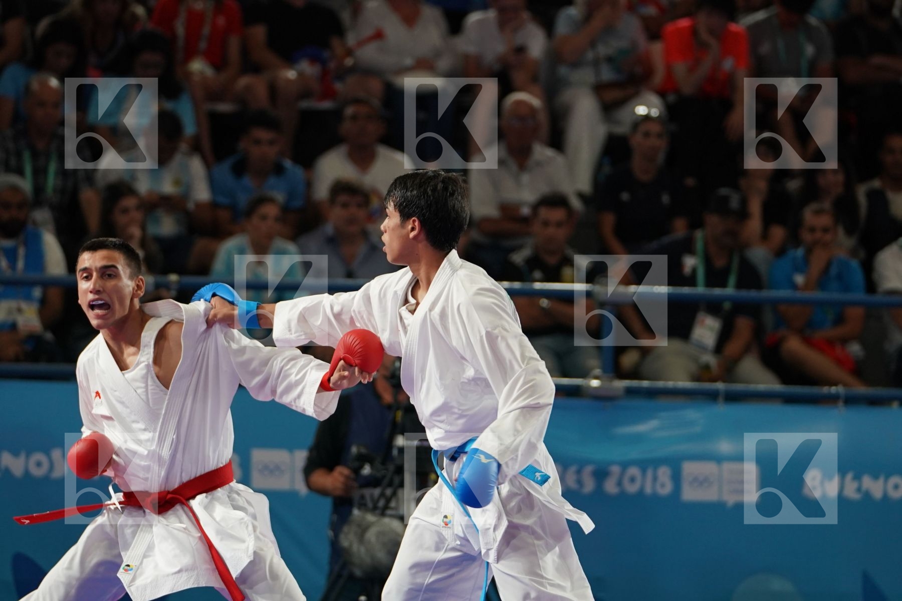 FAHIK VESELI (FYR OF MACEDONIA) Vs ABDALLAH HAMMAD (JORDAN) in Junior Kumite Male Ð 61 Kg - Semifinal
