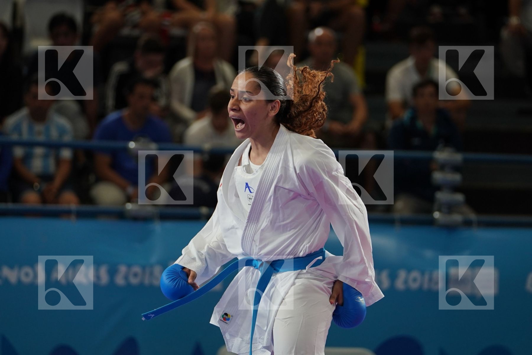 NEGIN ALTOONI (IRAN) vs JANESSA MICHELLE FONSECA (PUERTO RICO) in Junior Kumite Female 59+ Kg - Qualification