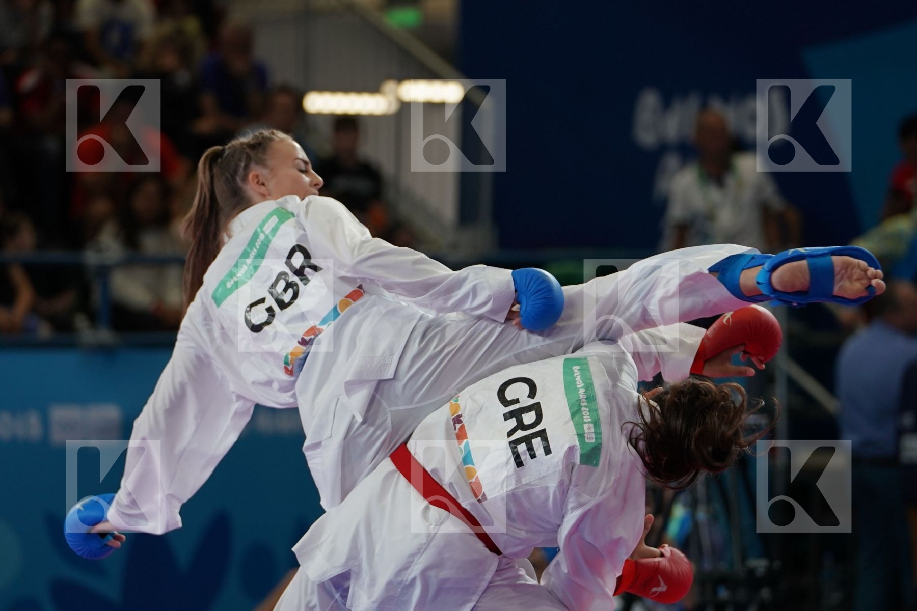 KYRIAKI KYDONAKI (GREECE) vs LAUREN PAIGE SALISBURY (GREAT BRITAIN) in Junior Kumite Female 59+ Kg - Qualification