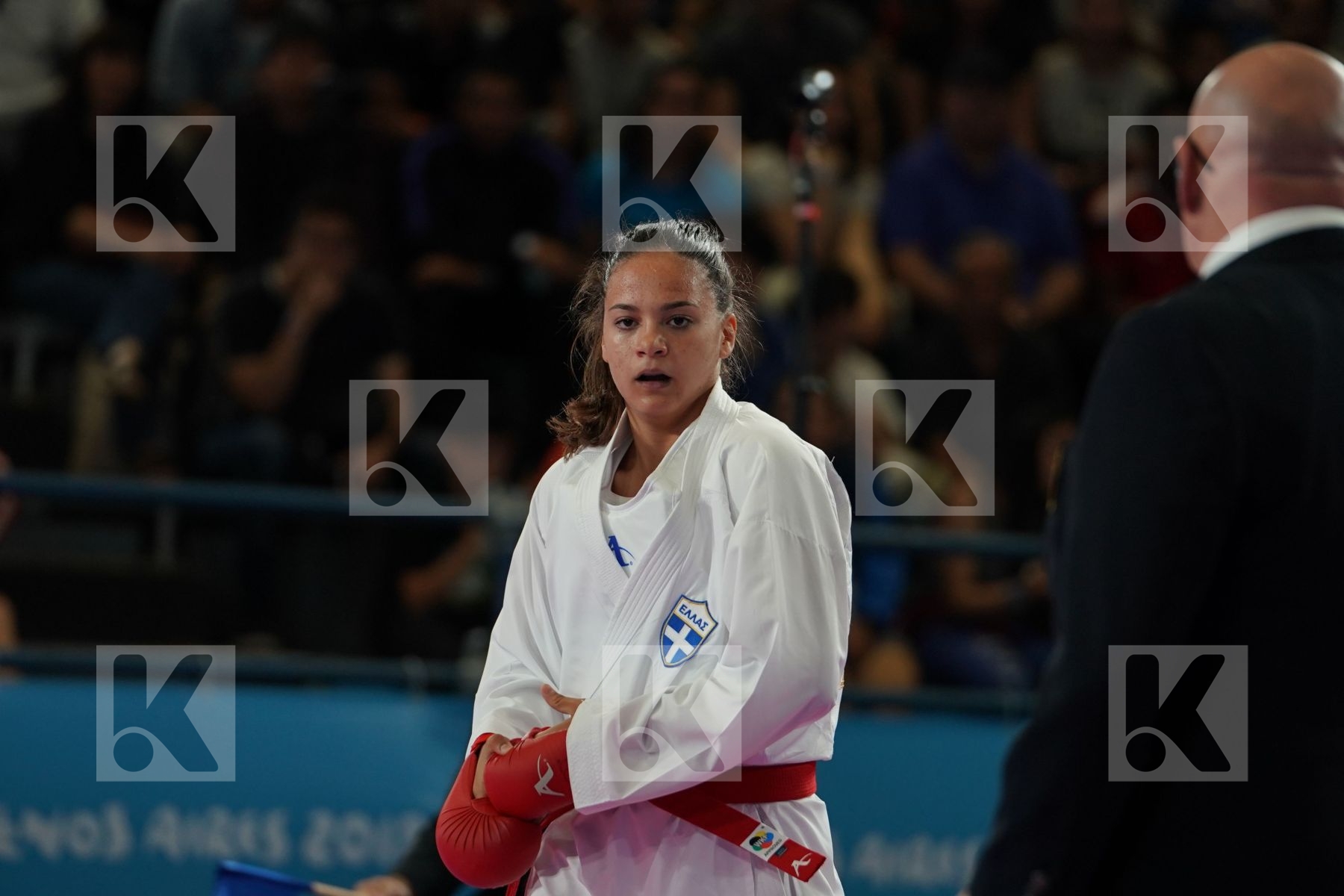 KYRIAKI KYDONAKI (GREECE) vs LAUREN PAIGE SALISBURY (GREAT BRITAIN) in Junior Kumite Female 59+ Kg - Qualification