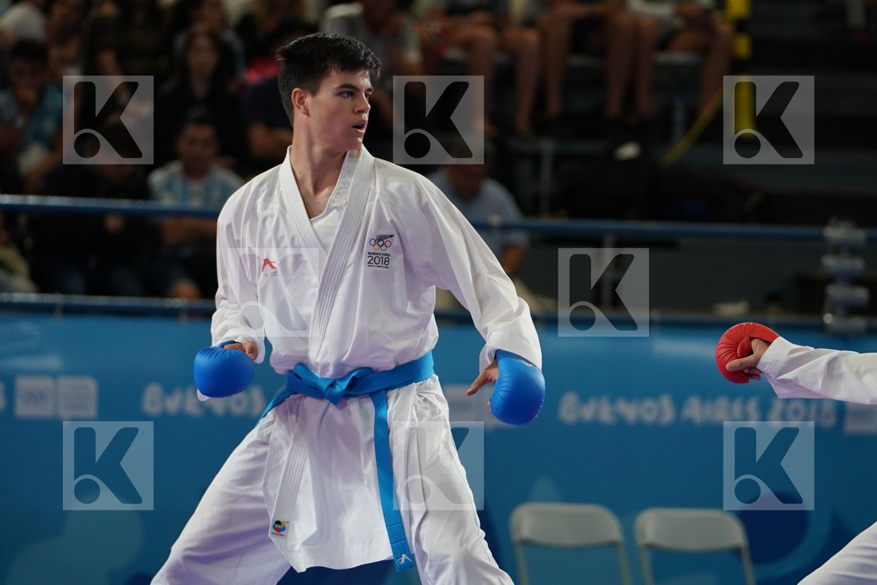 ENES BULUT (TURKEY) vs RAUKAWA JEFFERIES (NEW ZEALAND) in Senior Kumite 68+ Kg - Qualification