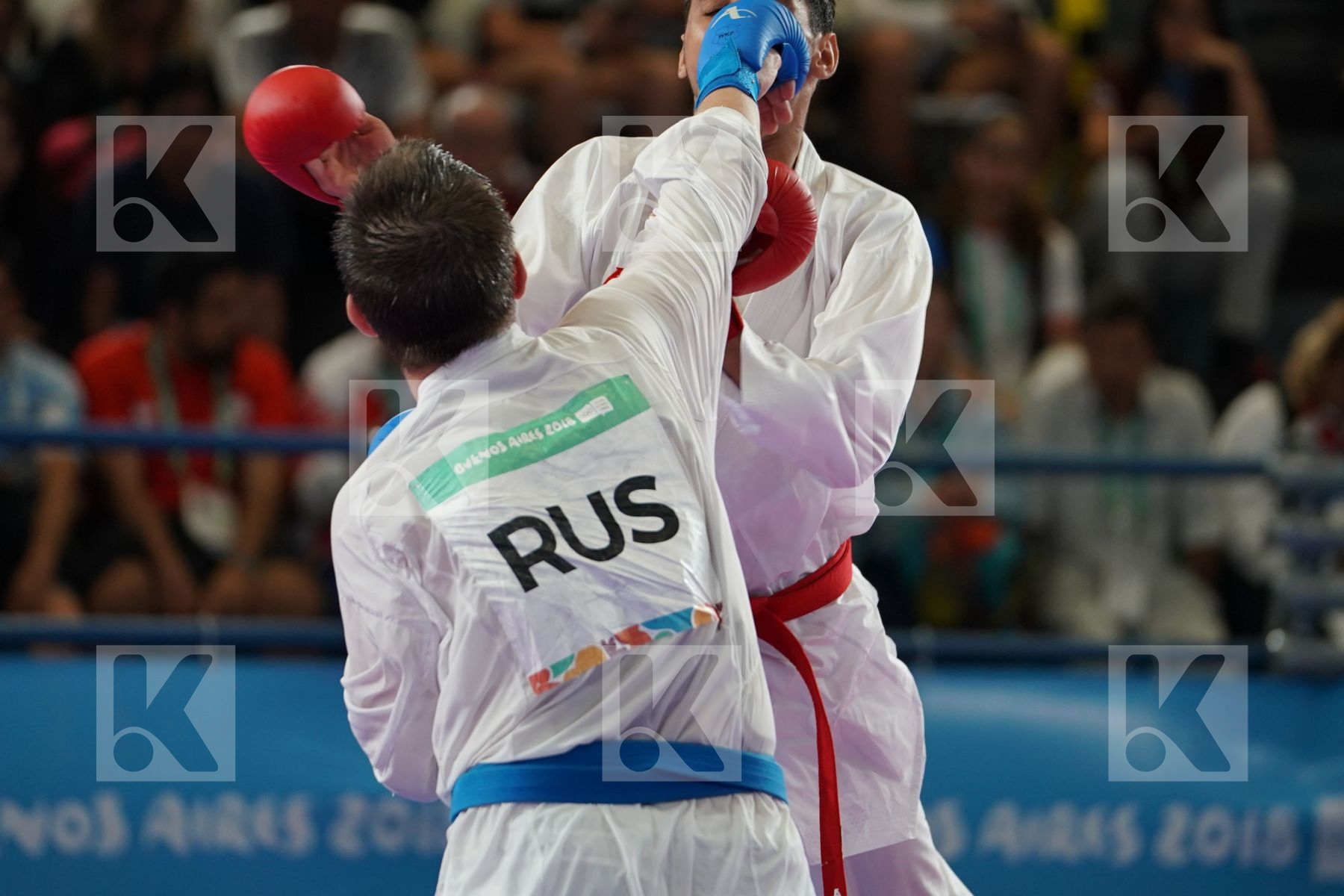 NABIL ECH-CHAABI (MOROCCO) vs ROBERT AVAKIMOV (RUSSIA) in Senior Kumite 68+ Kg - Qualification