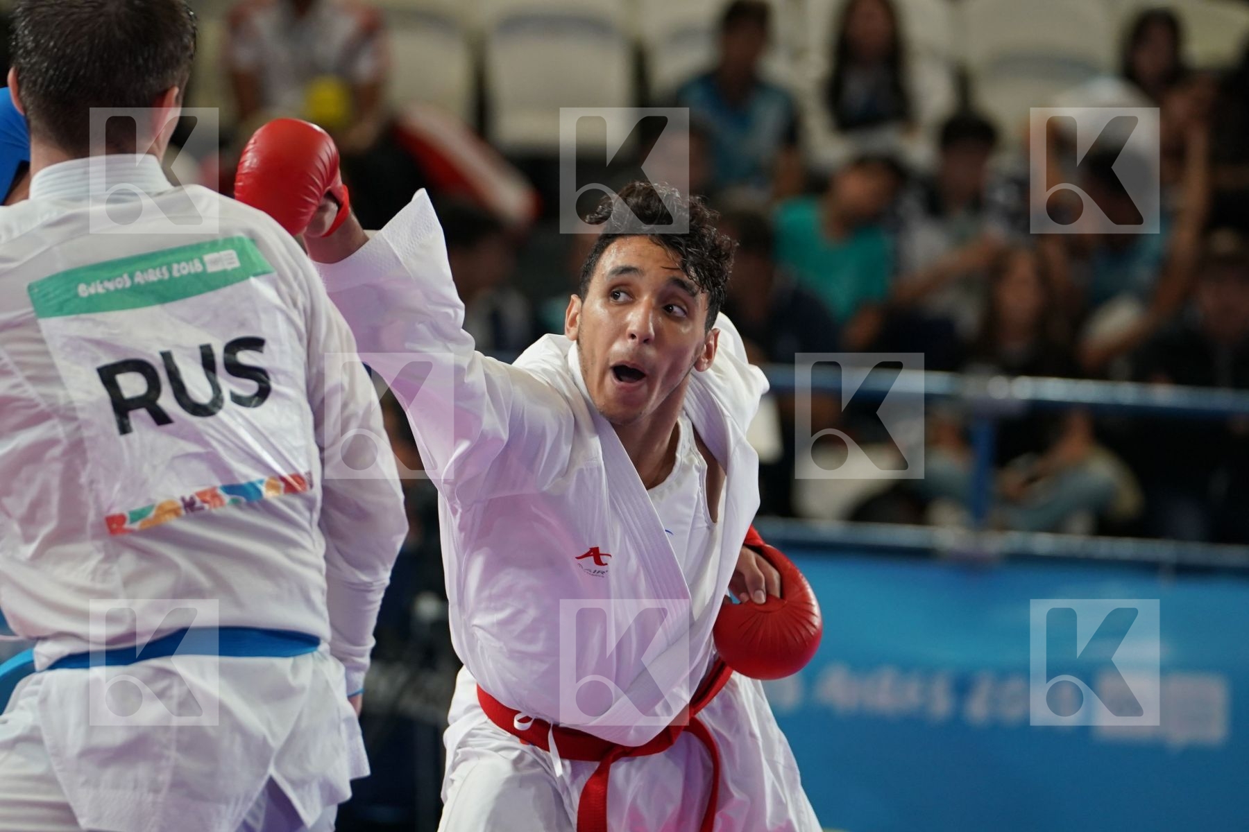 NABIL ECH-CHAABI (MOROCCO) vs ROBERT AVAKIMOV (RUSSIA) in Senior Kumite 68+ Kg - Qualification