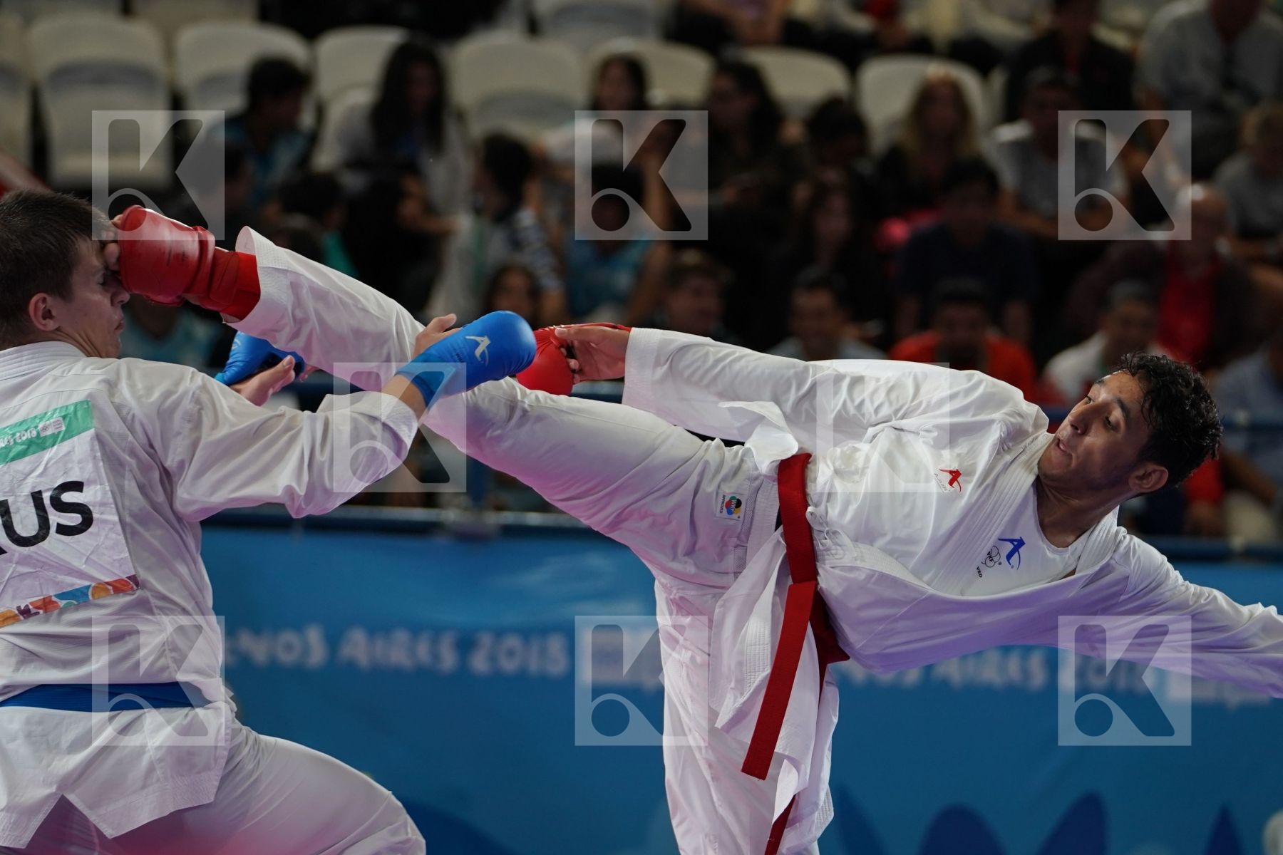 NABIL ECH-CHAABI (MOROCCO) vs ROBERT AVAKIMOV (RUSSIA) in Senior Kumite 68+ Kg - Qualification