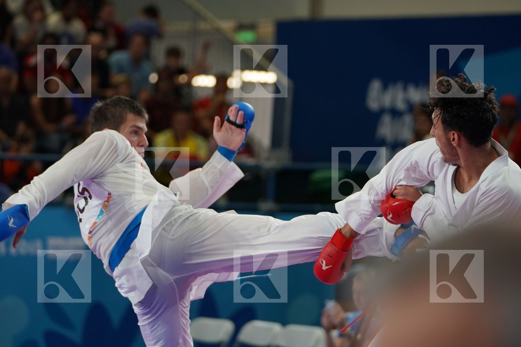 NABIL ECH-CHAABI (MOROCCO) vs ROBERT AVAKIMOV (RUSSIA) in Senior Kumite 68+ Kg - Qualification