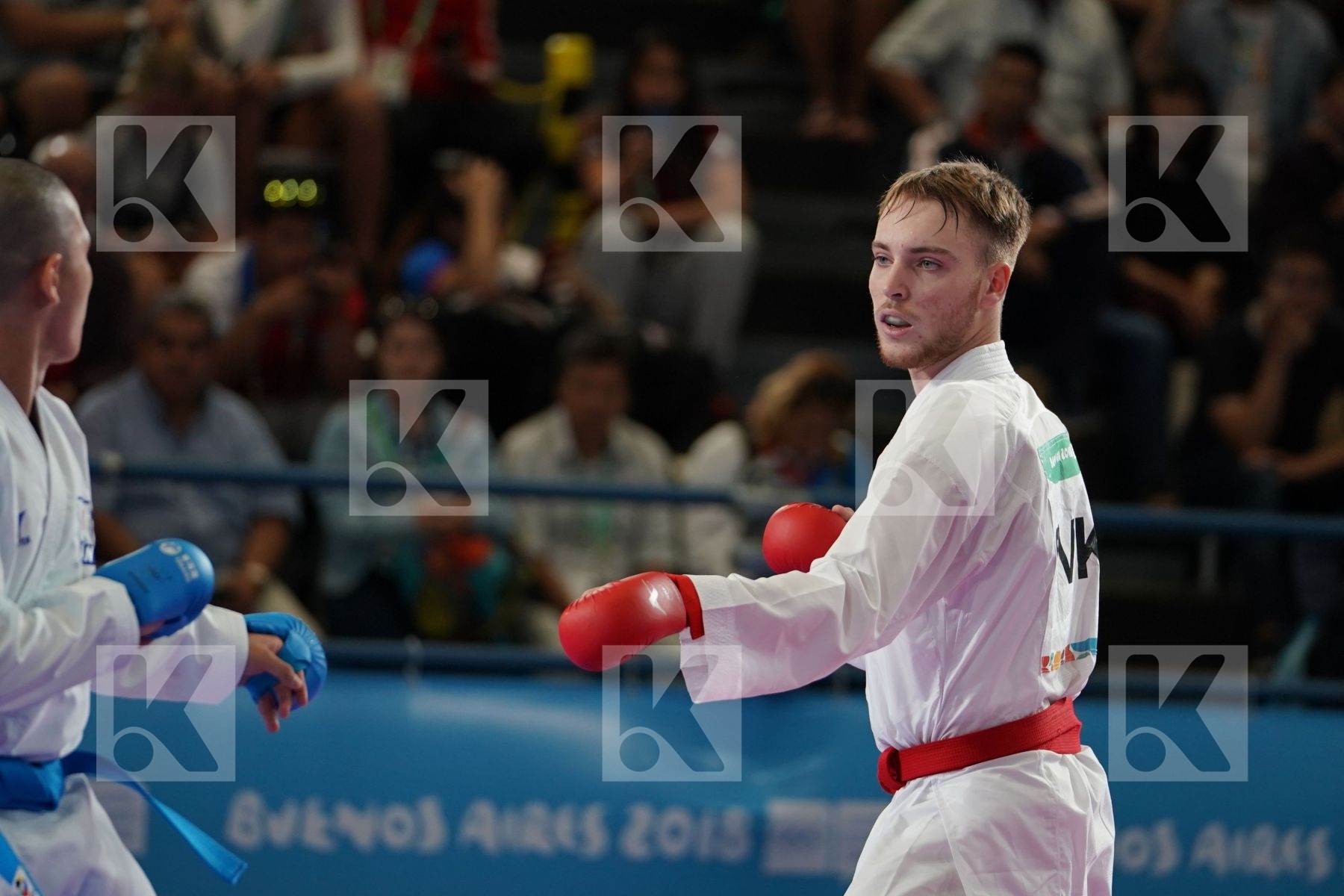 TOMAS KOSA (SLOVAKIA) vs KEISEI SAKIYAMA (JAPAN) in Senior Kumite 68+ Kg - Qualification