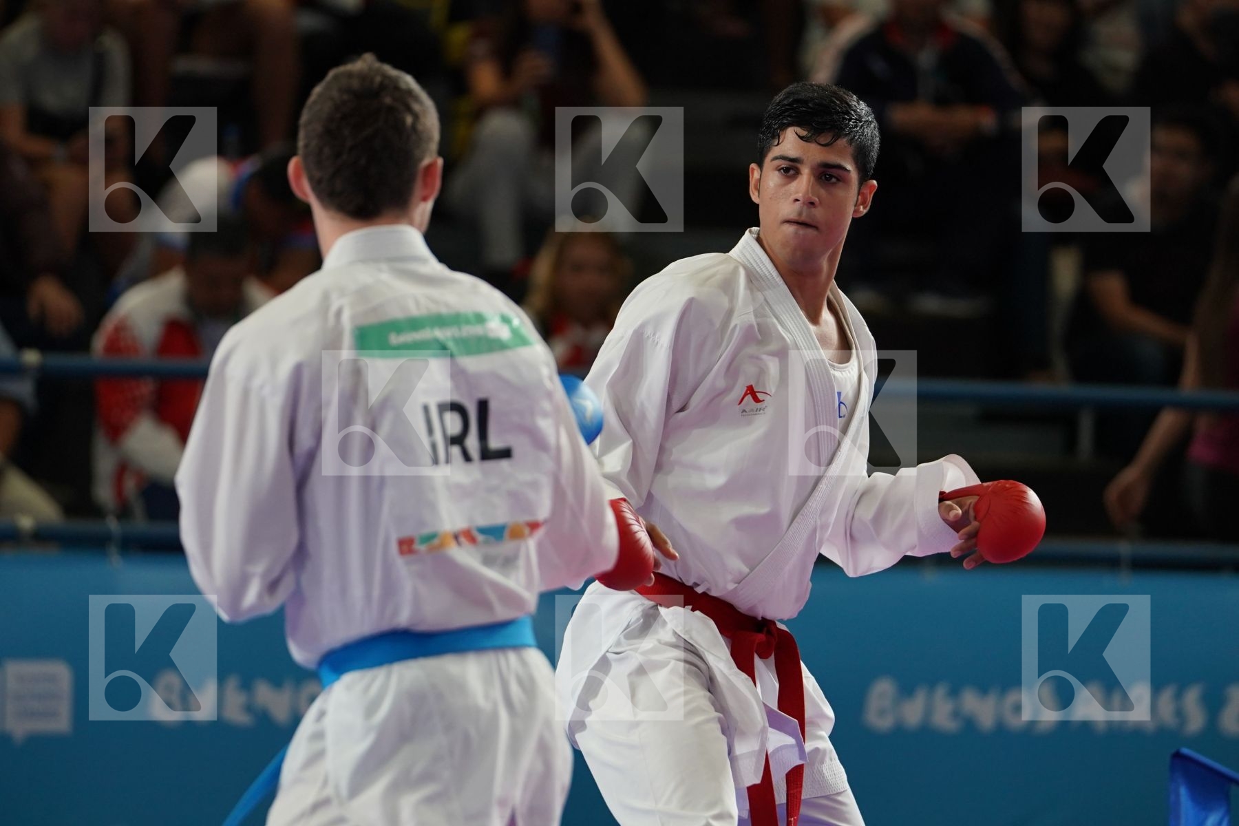 NAVID MOHAMMADI (IRAN) vs SEAN MC CARTHY CREAN (IRELAND) in Senior Kumite 68+ Kg - Qualification