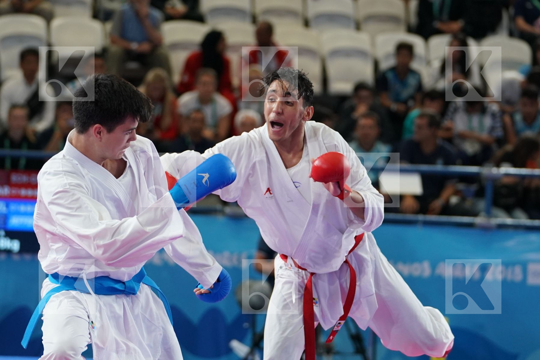 NABIL ECH-CHAABI (MOROCCO) vs RAUKAWA JEFFERIES (NEW ZEALAND) in Senior Kumite 68+ Kg - Qualification
