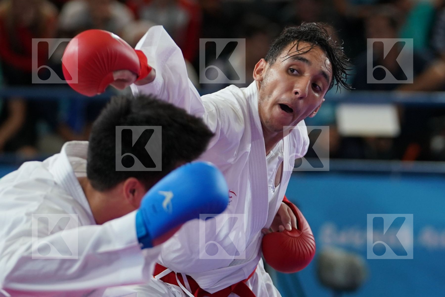 NABIL ECH-CHAABI (MOROCCO) vs RAUKAWA JEFFERIES (NEW ZEALAND) in Senior Kumite 68+ Kg - Qualification