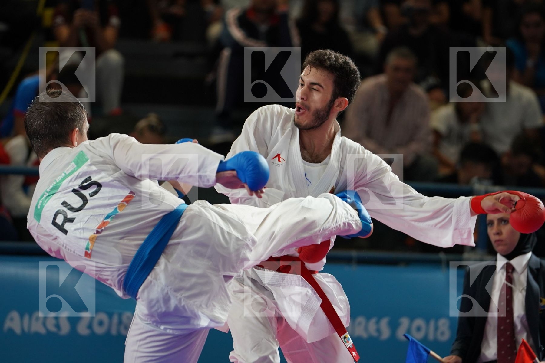 ENES BULUT (TURKEY) vs ROBERT AVAKIMOV (RUSSIA) in Senior Kumite 68+ Kg - Qualification