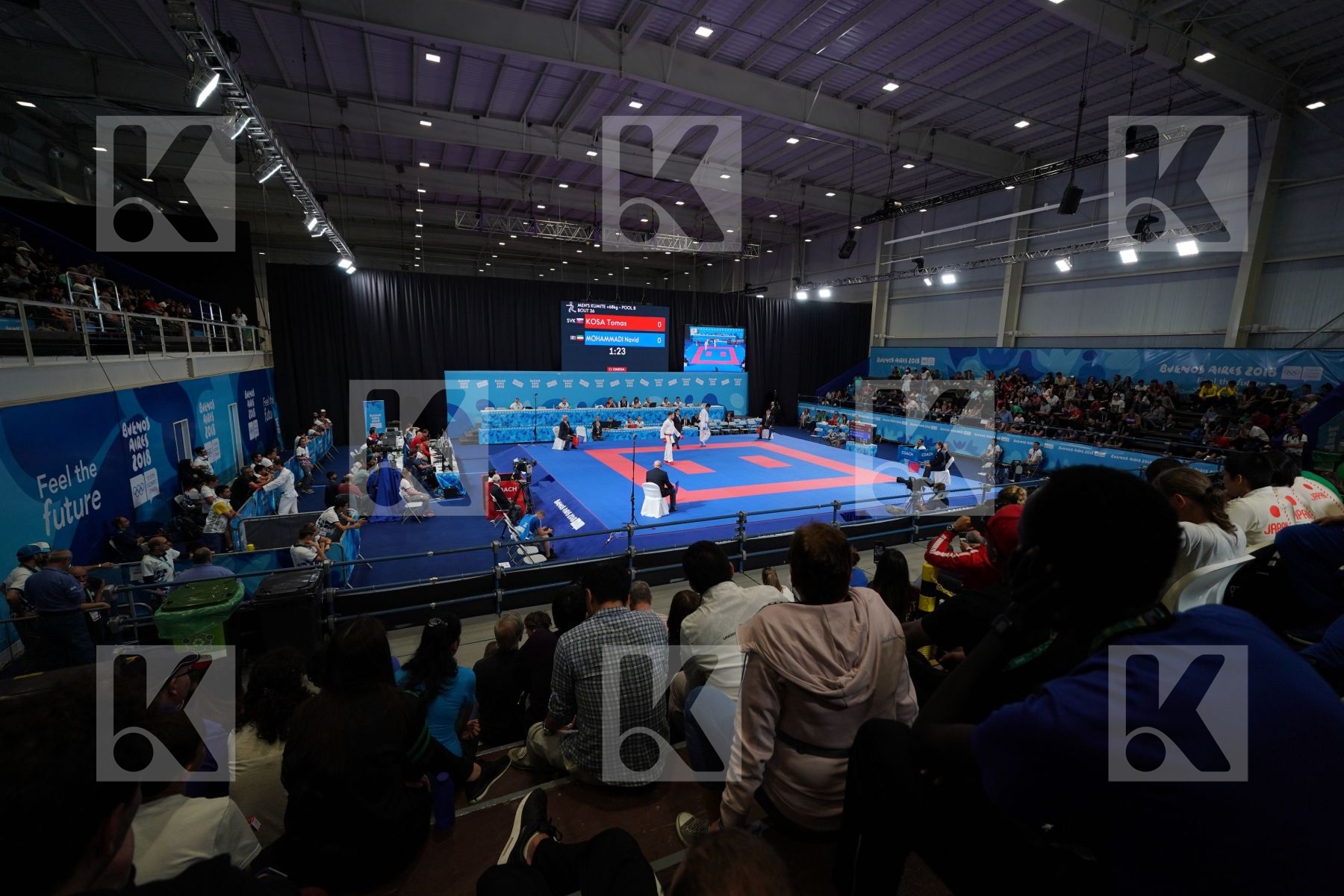 Arena, public view in Senior Kumite 68+ Kg - Qualification