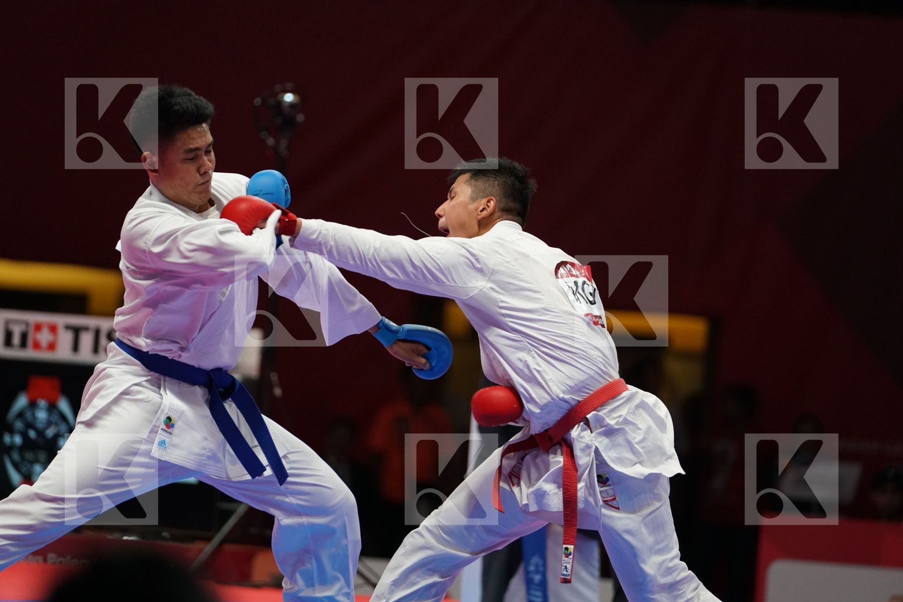 DANIYAR YULDASHEV (KAZAKHSTAN) vs TEERAWAT KANGTONG (THAILAND) in Senior Kumite 84+ Kg - Qualification