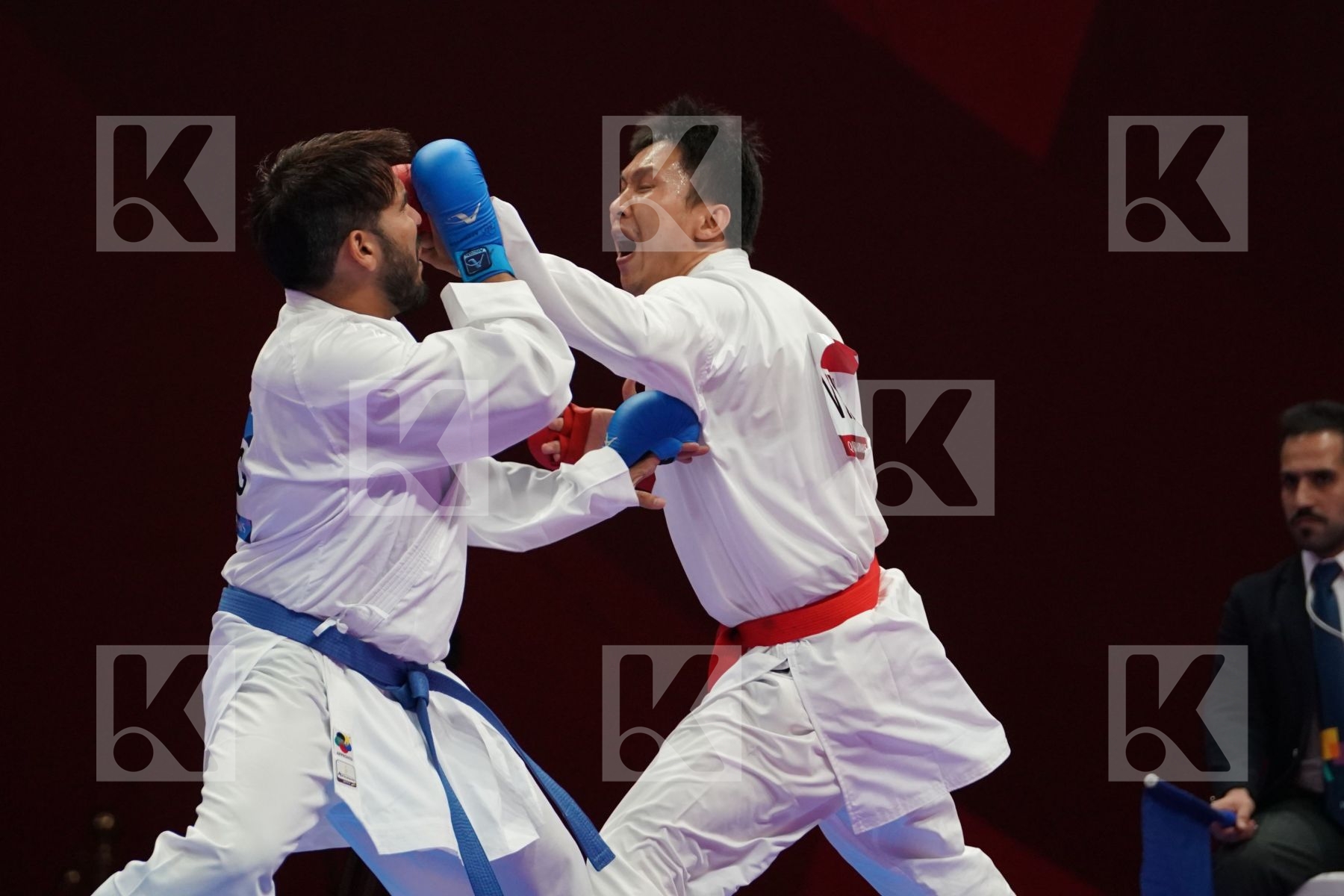 MINH PHUNG NGUYEN (VIETNAM) vs MUNIB UR REHMAN HAIDER E QARAR (AFGHANISTAN) in Senior Kumite 84+ Kg - Qualification