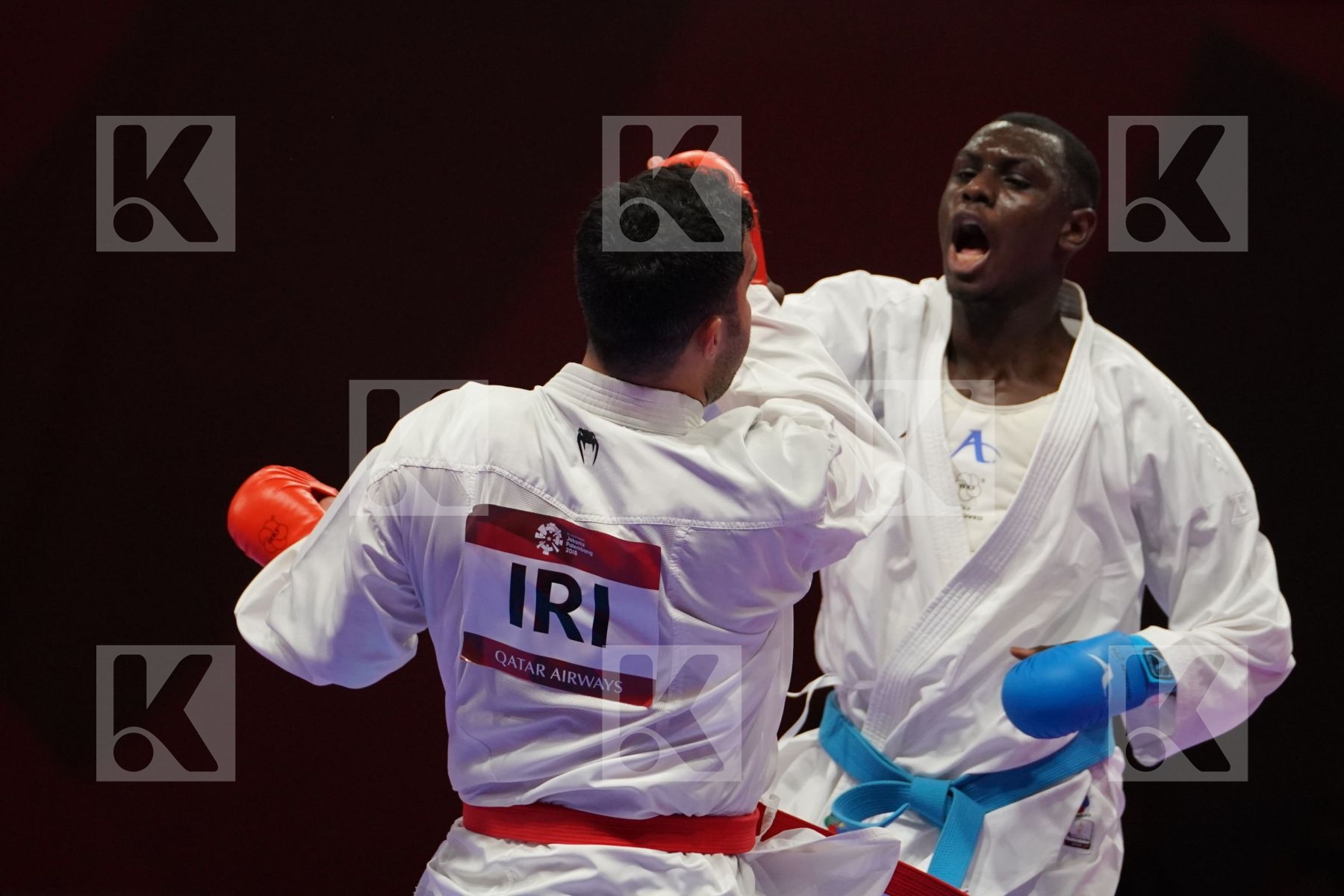 SAJAD GANJZADEH (ISLAMIC REPUBLIC OF IRAN) vs TAREG ALI HAMEDI (SAUDI ARABIA) in Senior Kumite 84+ Kg - Qualification