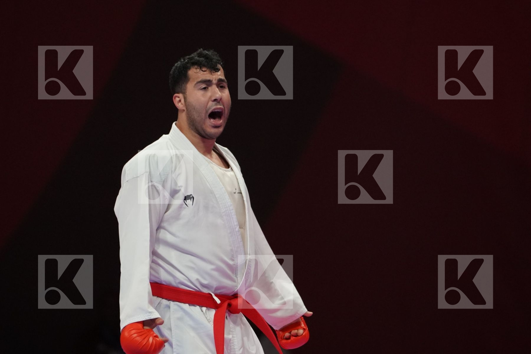 SAJAD GANJZADEH (ISLAMIC REPUBLIC OF IRAN) vs TAREG ALI HAMEDI (SAUDI ARABIA) in Senior Kumite 84+ Kg - Qualification