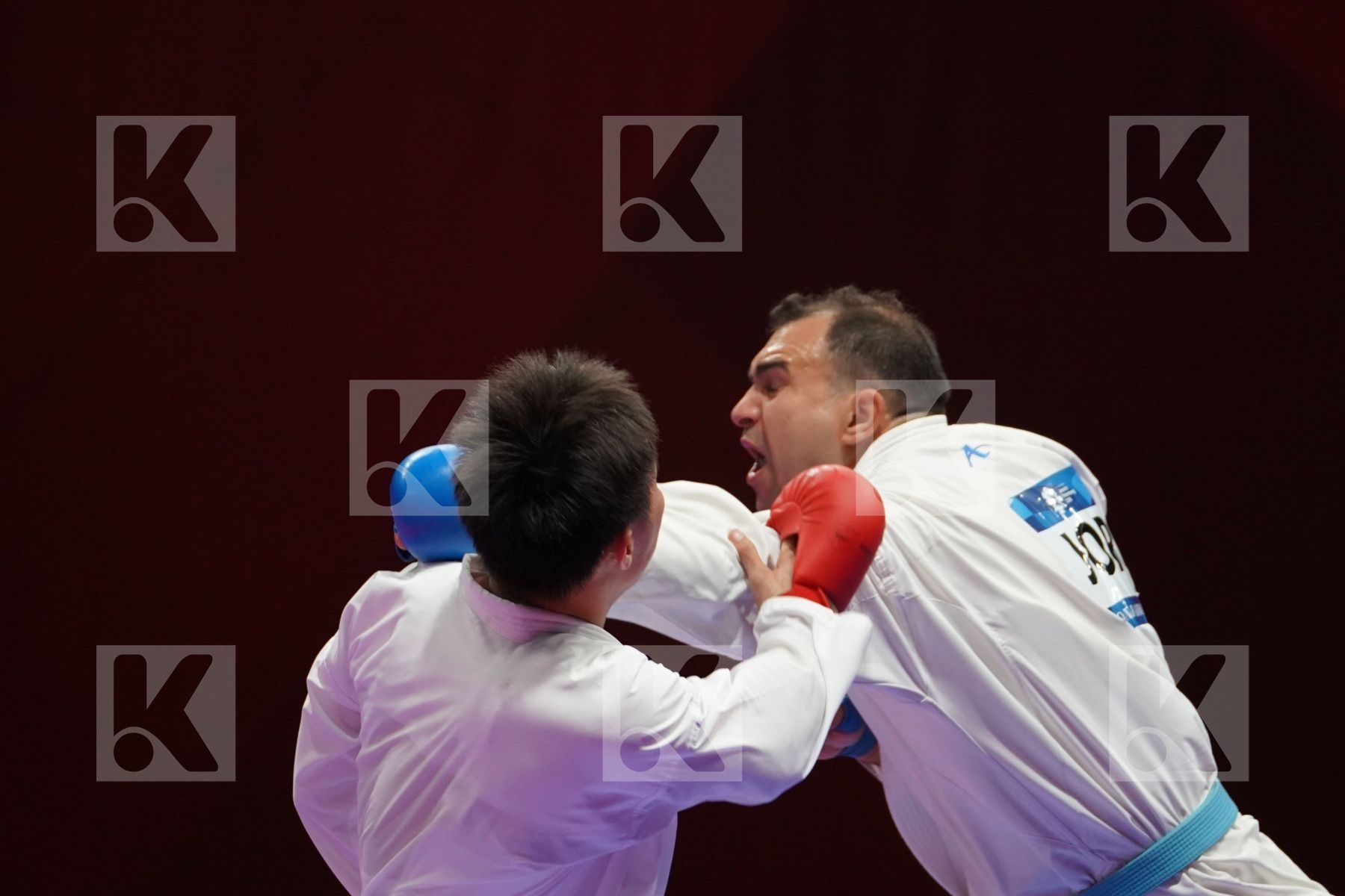 MINH PHUNG NGUYEN (VIETNAM) vs MUTASEMBELLAH KHAIR (JORDAN) in Senior Kumite 84+ Kg - Qualification