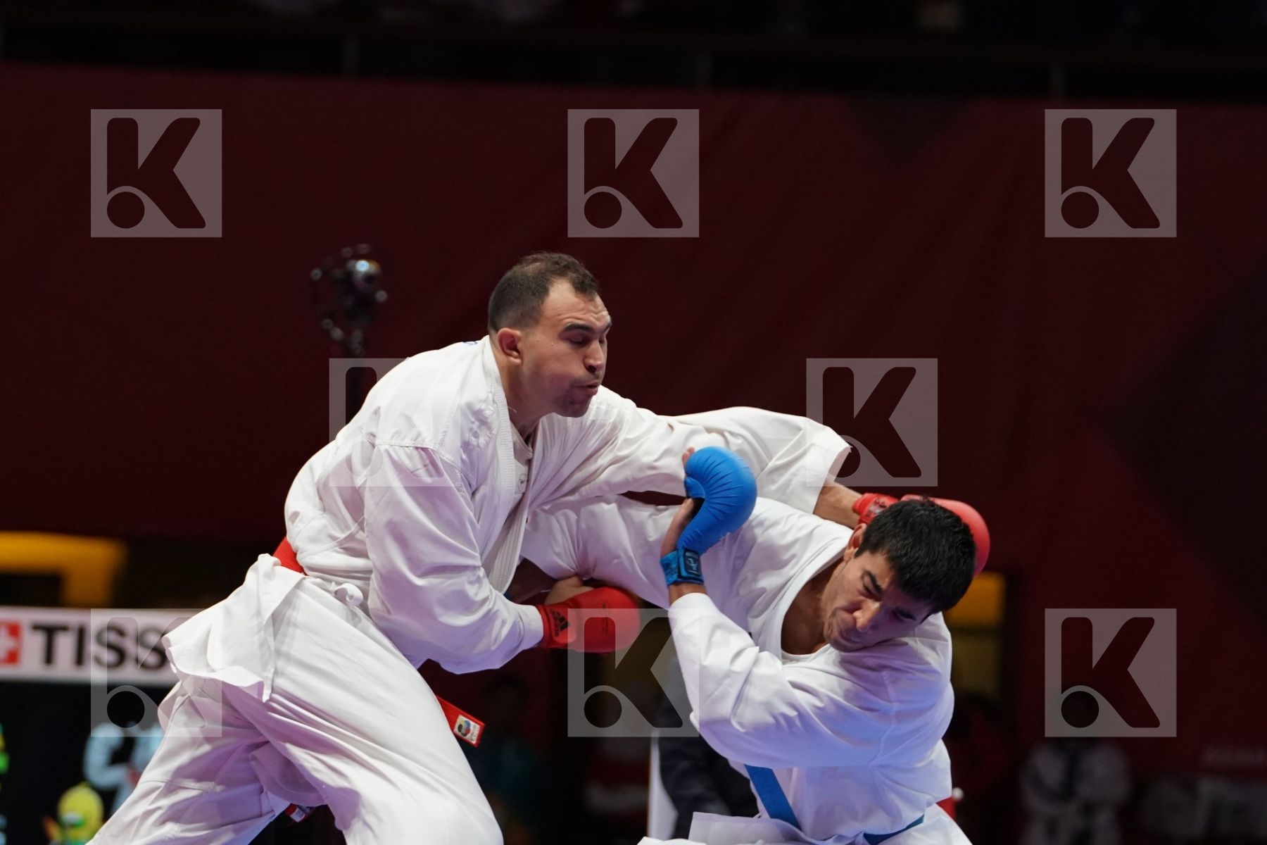 MUTASEMBELLAH KHAIR (JORDAN) vs DANIYAR YULDASHEV (KAZAKHSTAN) in Senior Kumite 84+ Kg - Bronze bout