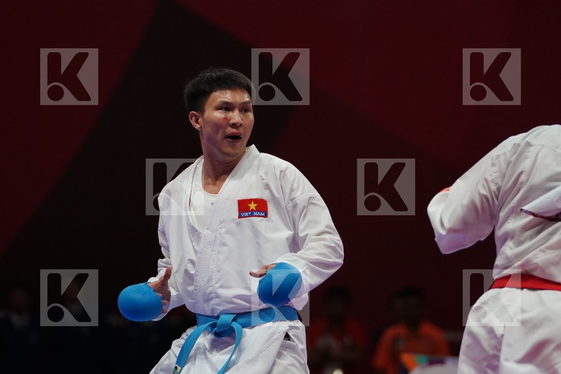 SAJAD GANJZADEH (ISLAMIC REPUBLIC OF IRAN) vs MINH PHUNG NGUYEN (VIETNAM) in Senior Kumite 68+ Kg - podium ceremony