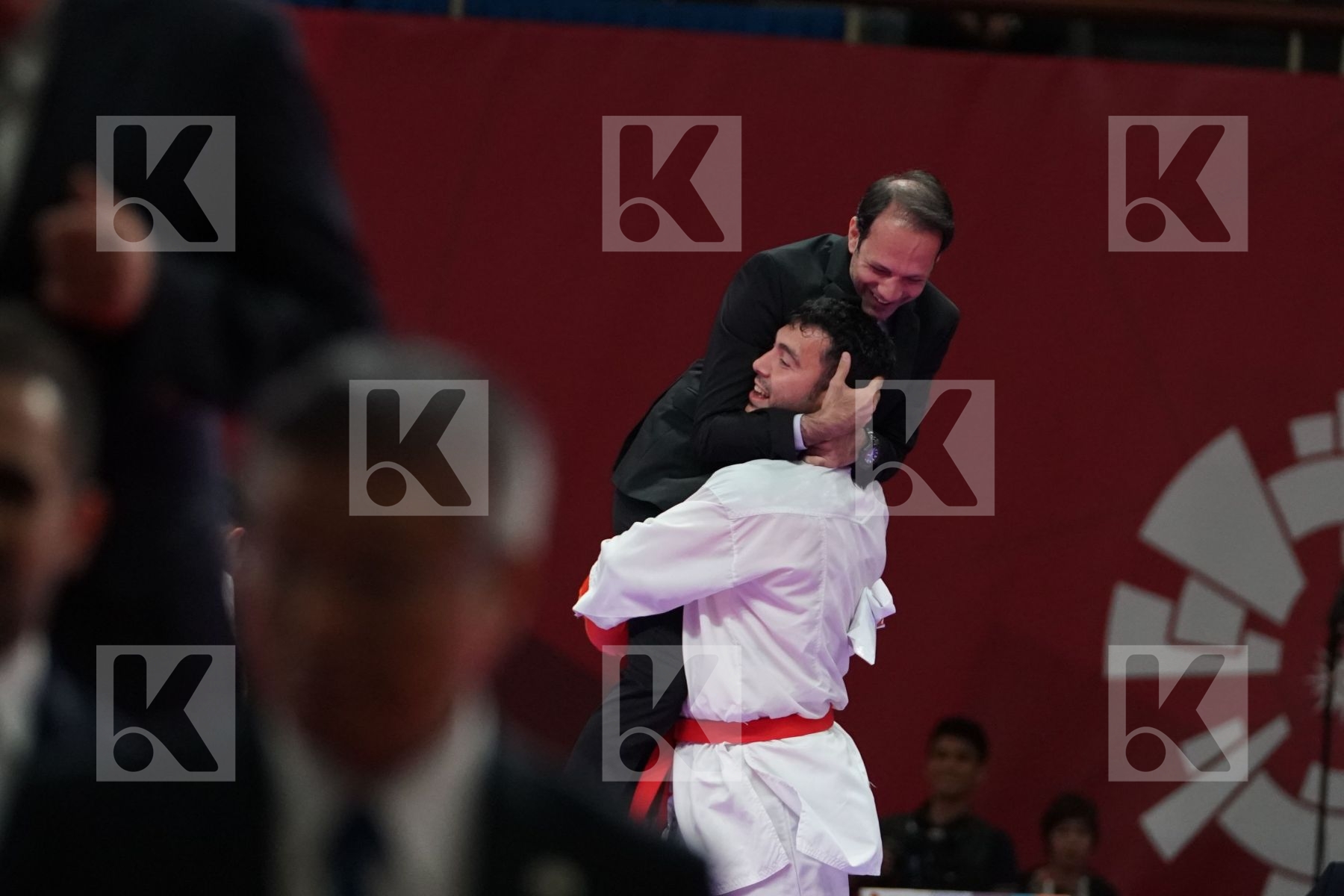 SAJAD GANJZADEH (ISLAMIC REPUBLIC OF IRAN) vs MINH PHUNG NGUYEN (VIETNAM) in Senior Kumite 68+ Kg - podium ceremony