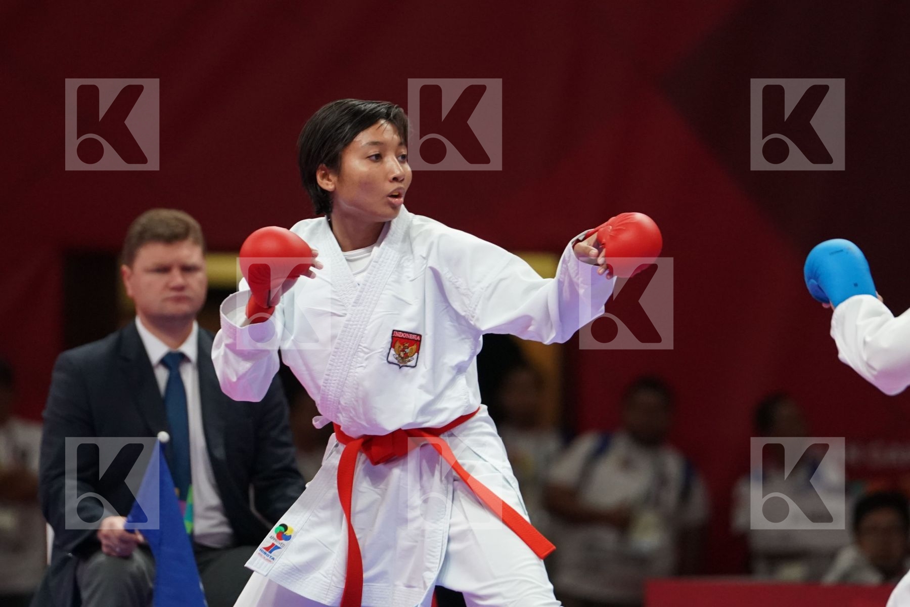 COKORDA ISTRI AGUNG SANISTYARANI (INDONESIA) vs TIPPAWAN KHAMSI (THAILAND) in Senior Kumite -55 Kg - Qualification